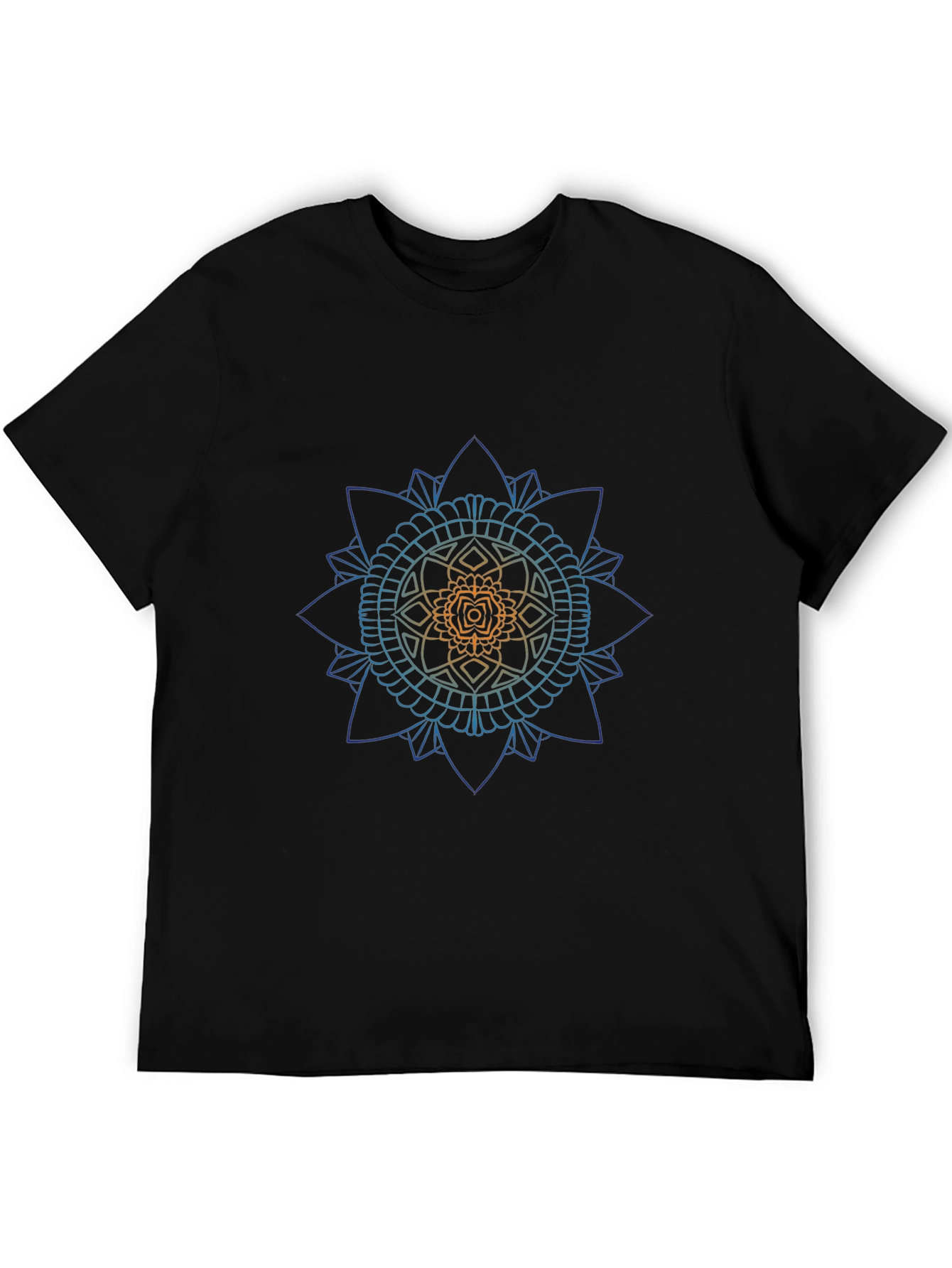 Mandala Graphic Print Tee - Black