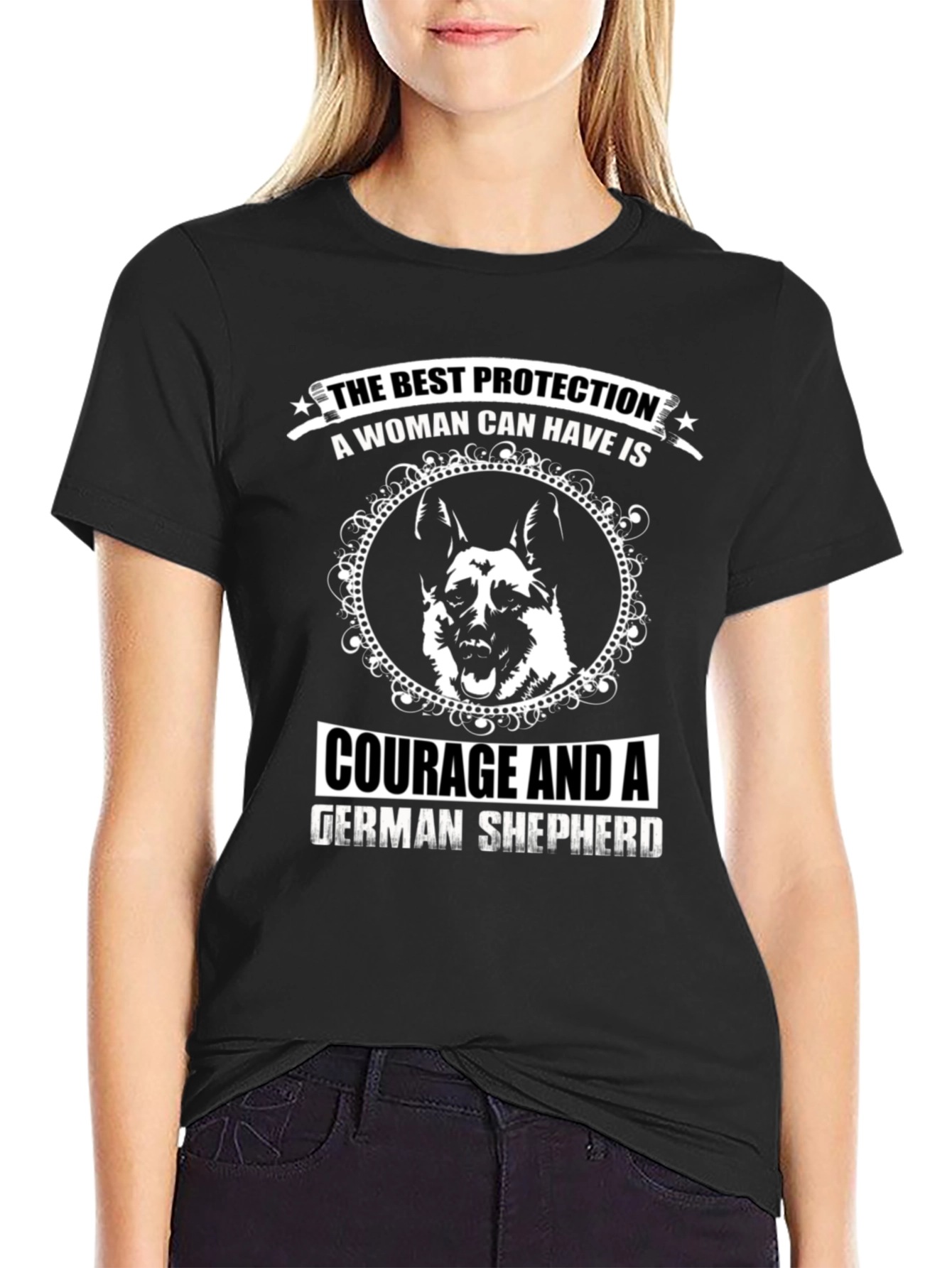 Womans Best Protection German Shepherd T-Shirt