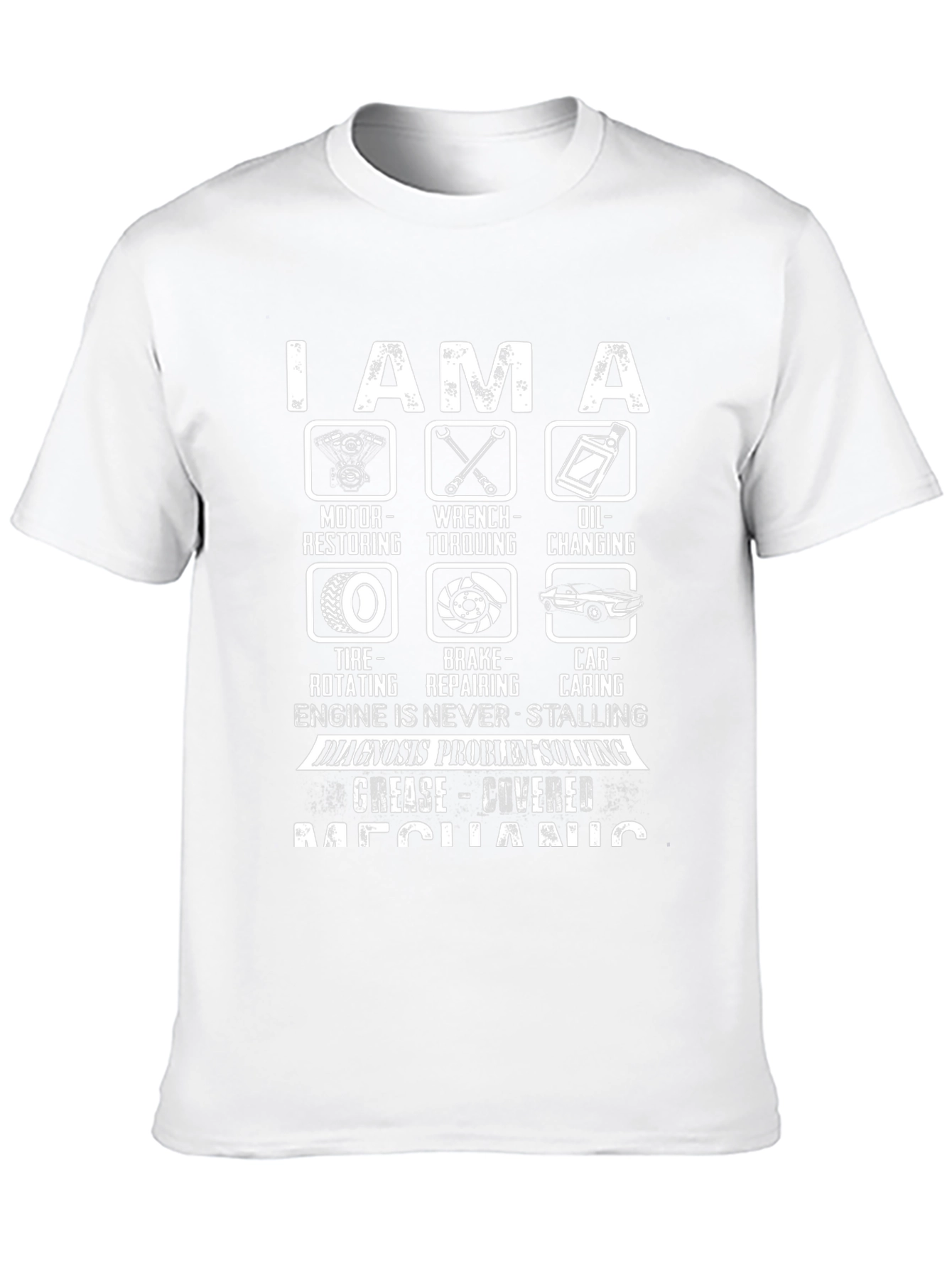 Mechanic T-Shirt: Motor Wrench Tire Brake Car