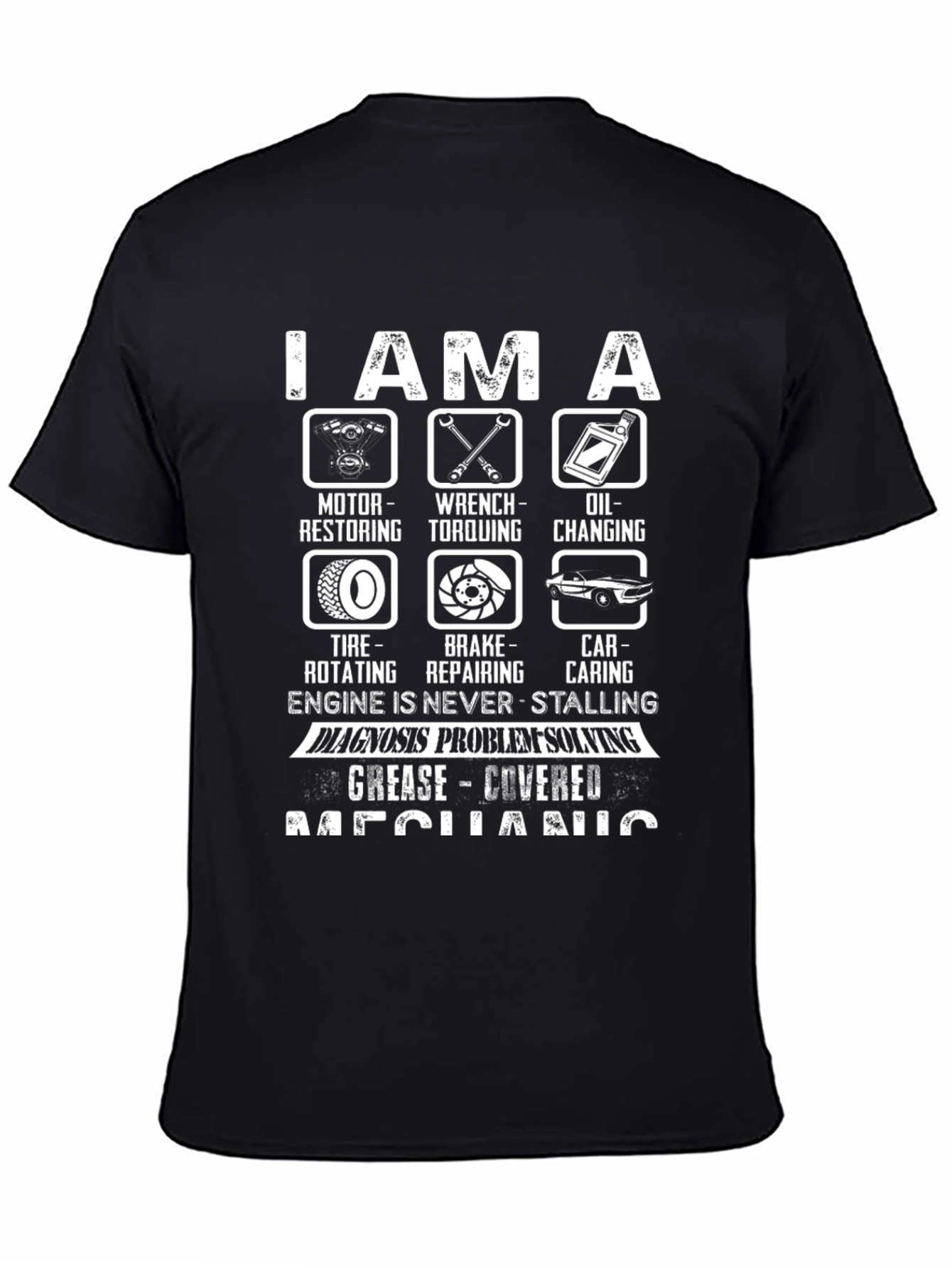 Mechanic T-Shirt: Motor Wrench Tire Brake Car