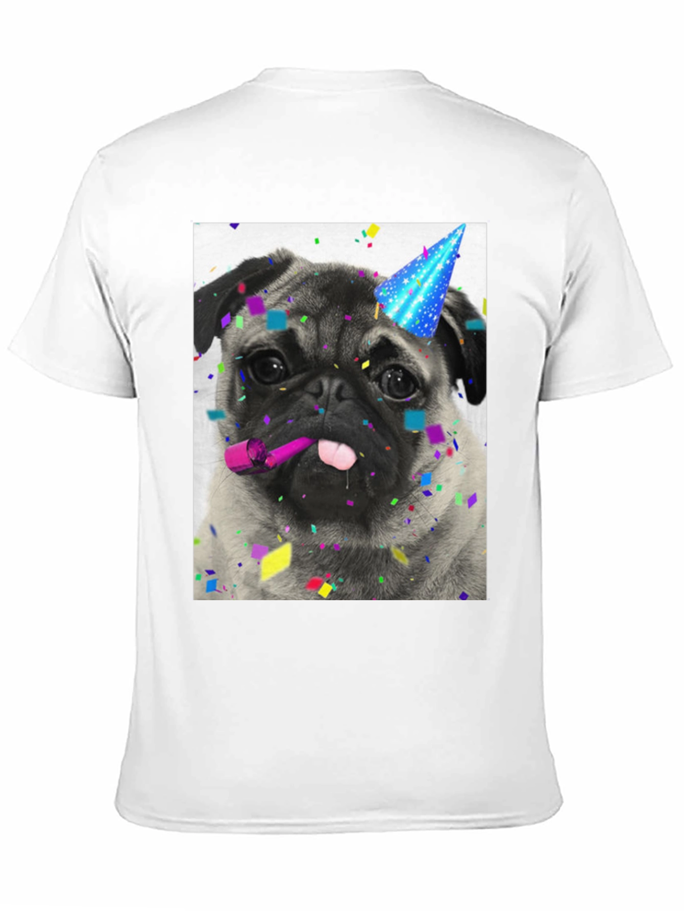 Pug Party T-Shirt: Festive Dog Graphic Tee