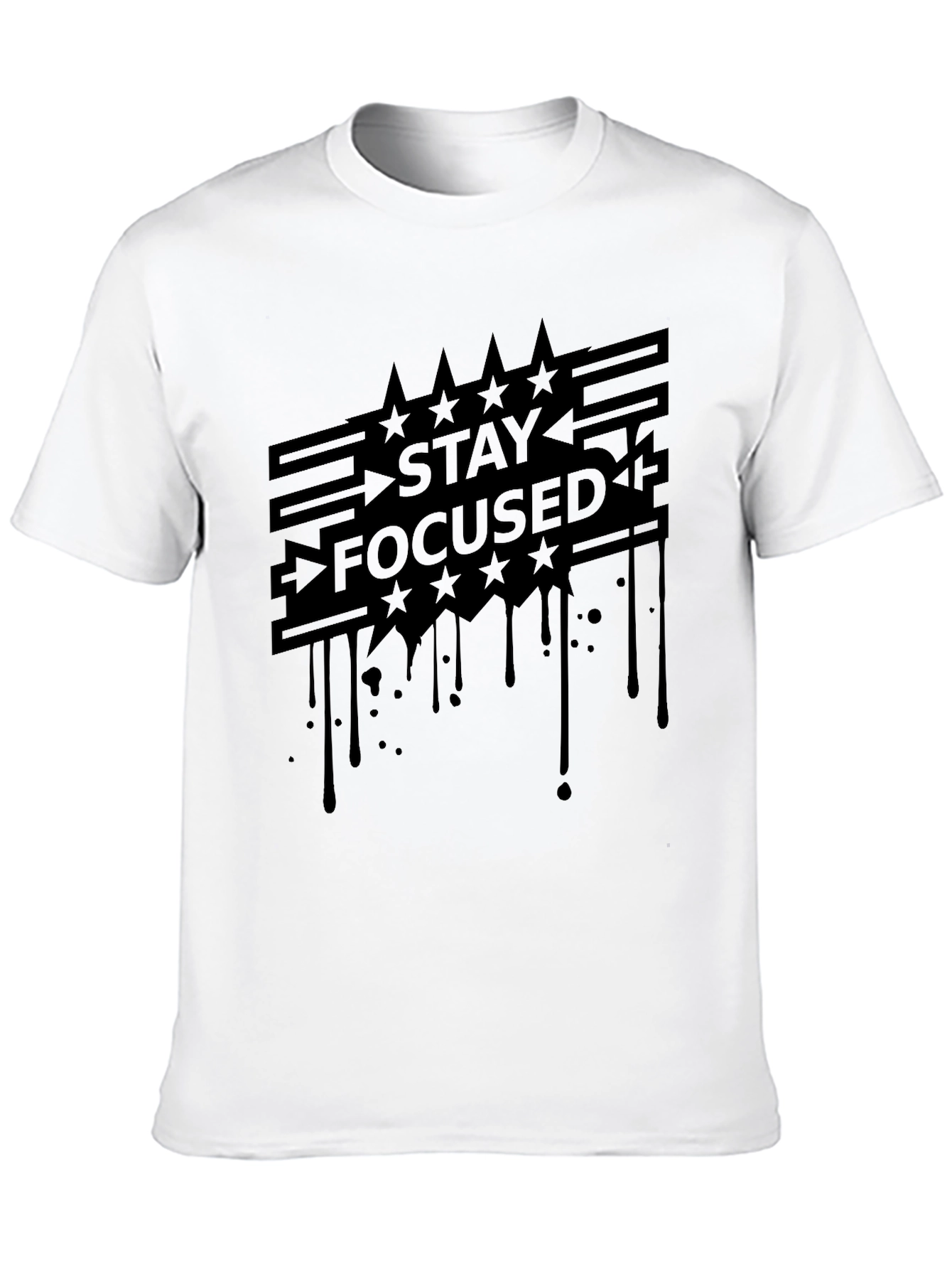 Stay Focused Graphic Tee - Mens Black T-Shirt