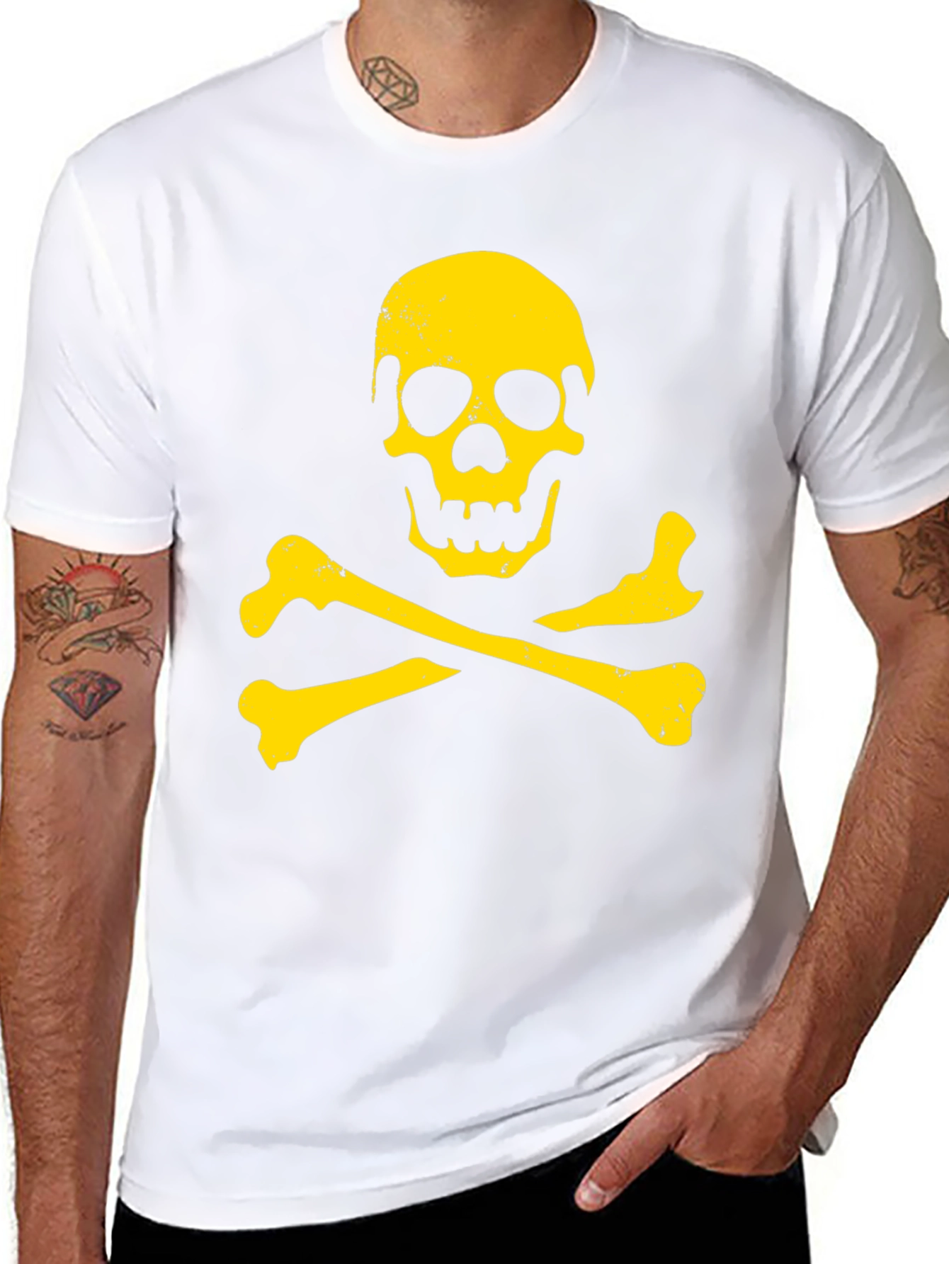 Skull & Crossbones Graphic T-Shirt - Black