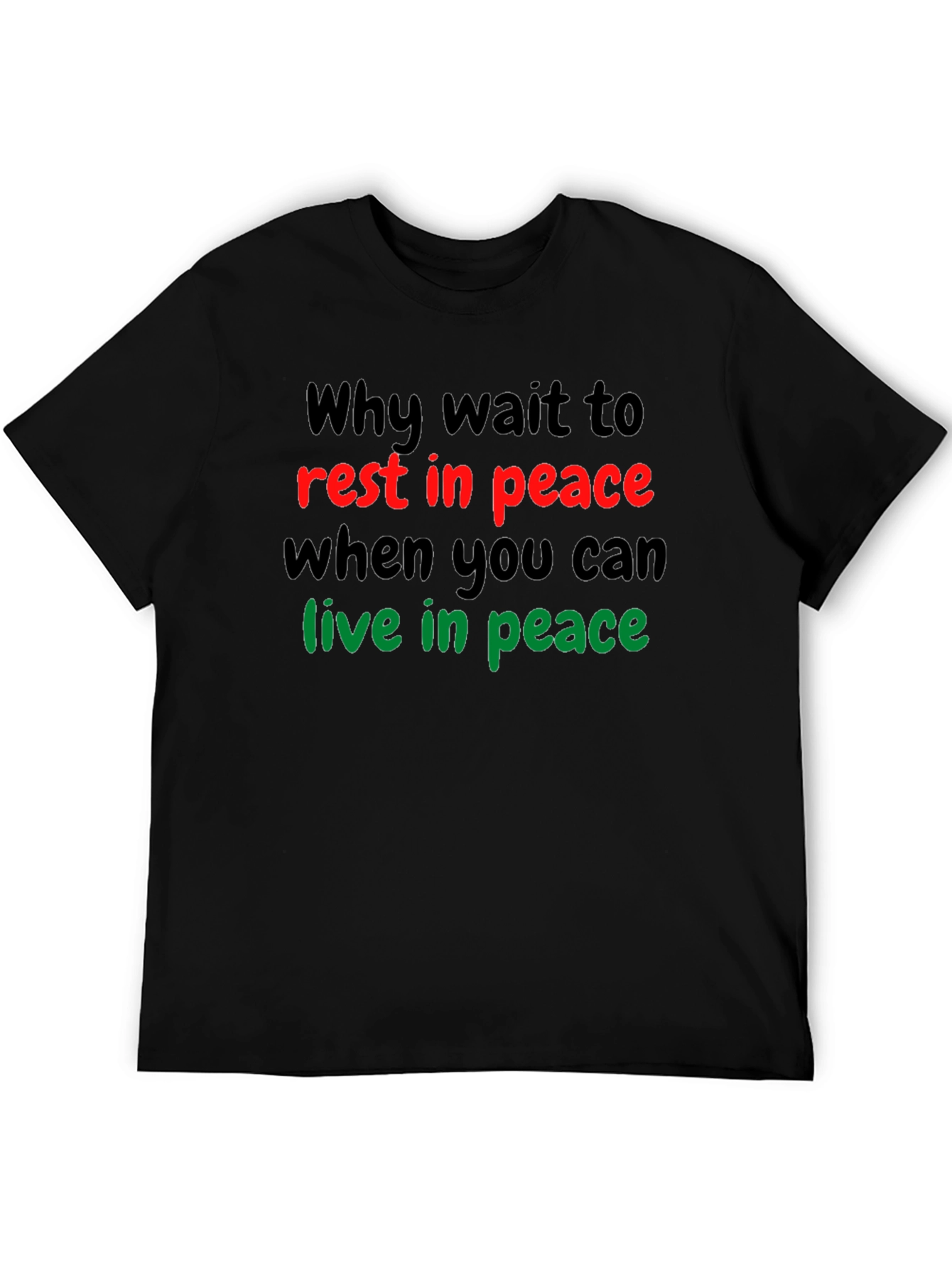 Live in Peace Graphic Tee - Black T-Shirt