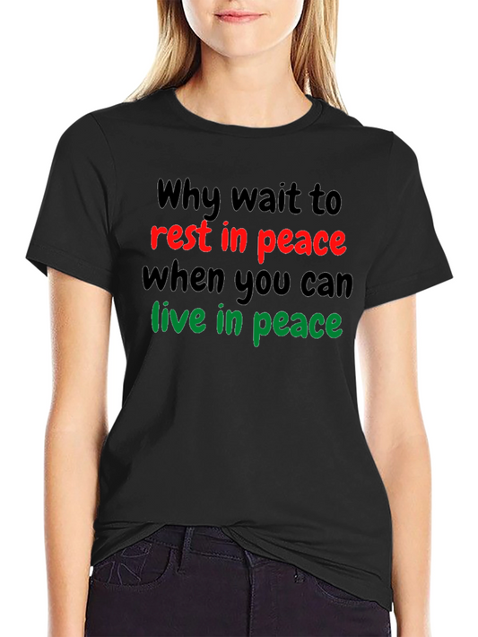 Live in Peace Graphic Tee - Black T-Shirt