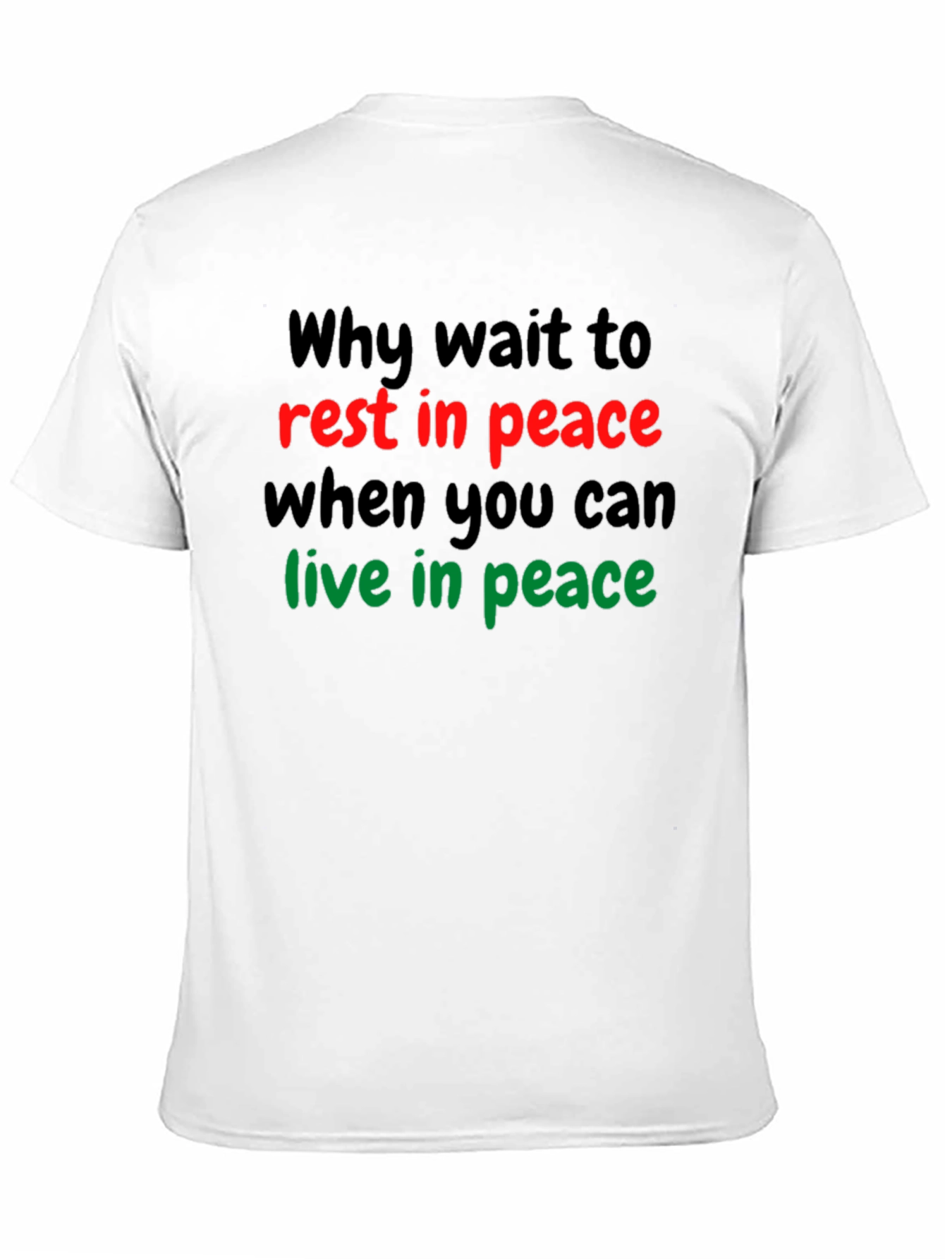 Live in Peace Graphic Tee - Black T-Shirt