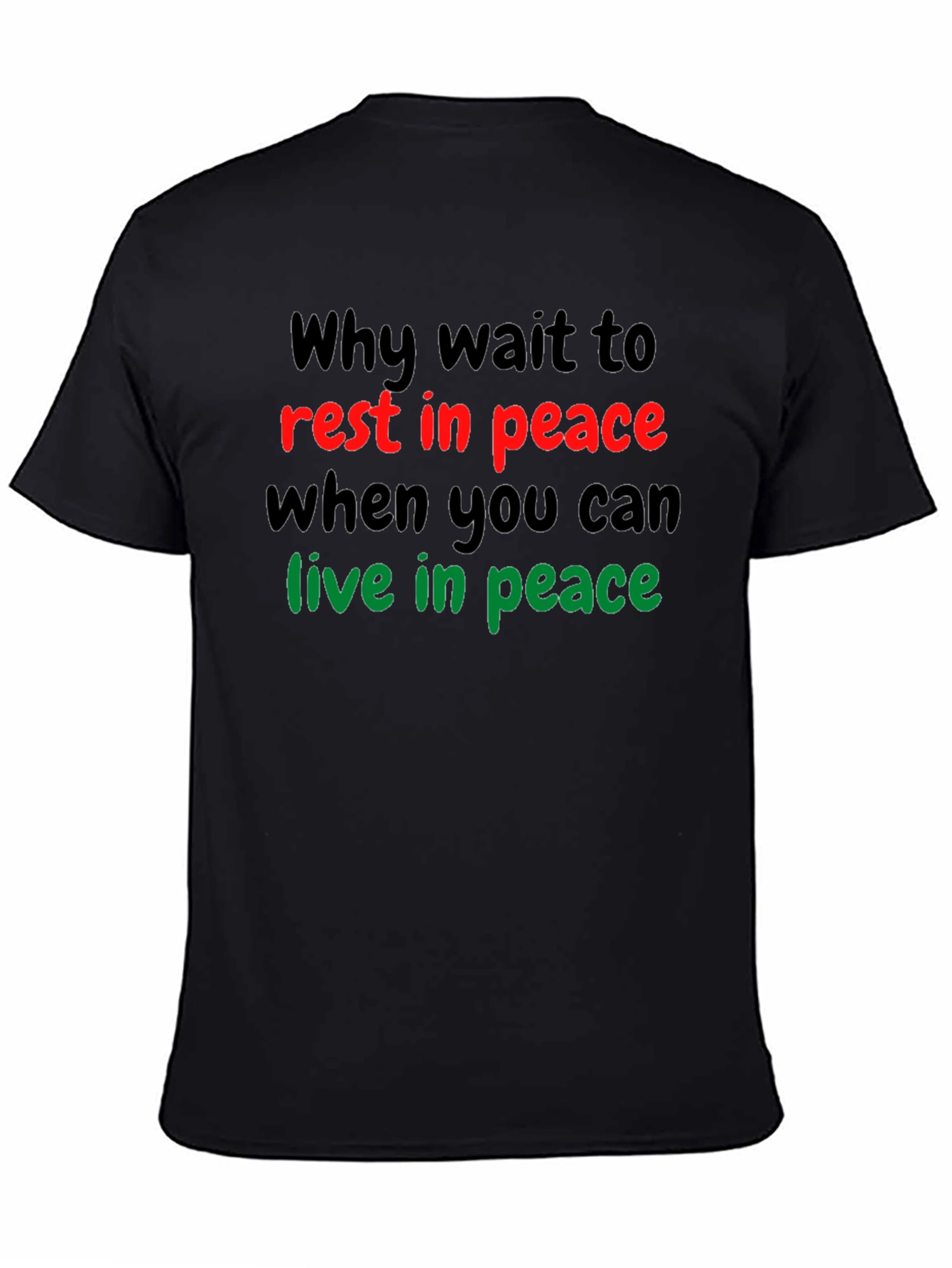 Live in Peace Graphic Tee - Black T-Shirt
