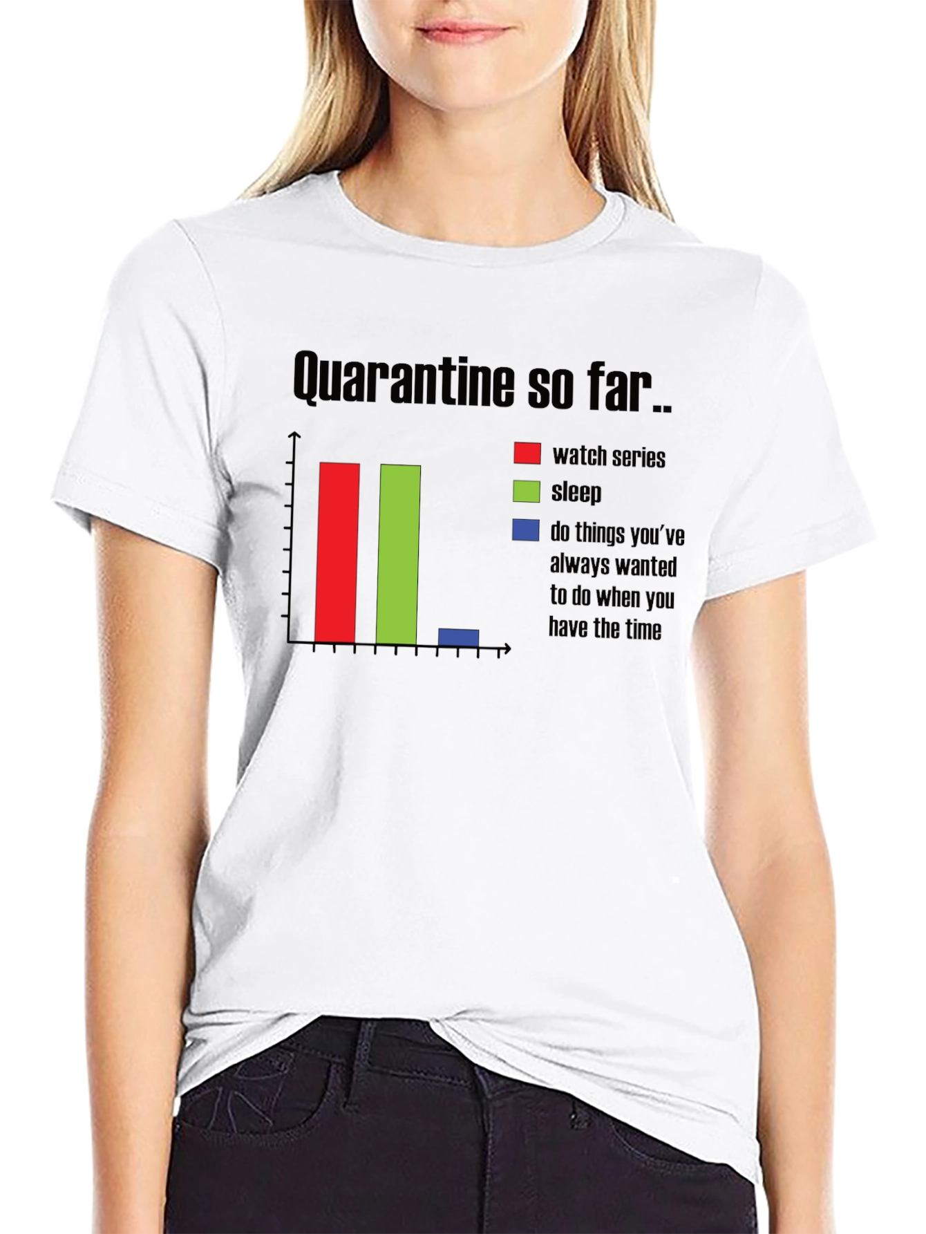 Quarantine Black T-Shirt - Watch Series Sleep Free Time