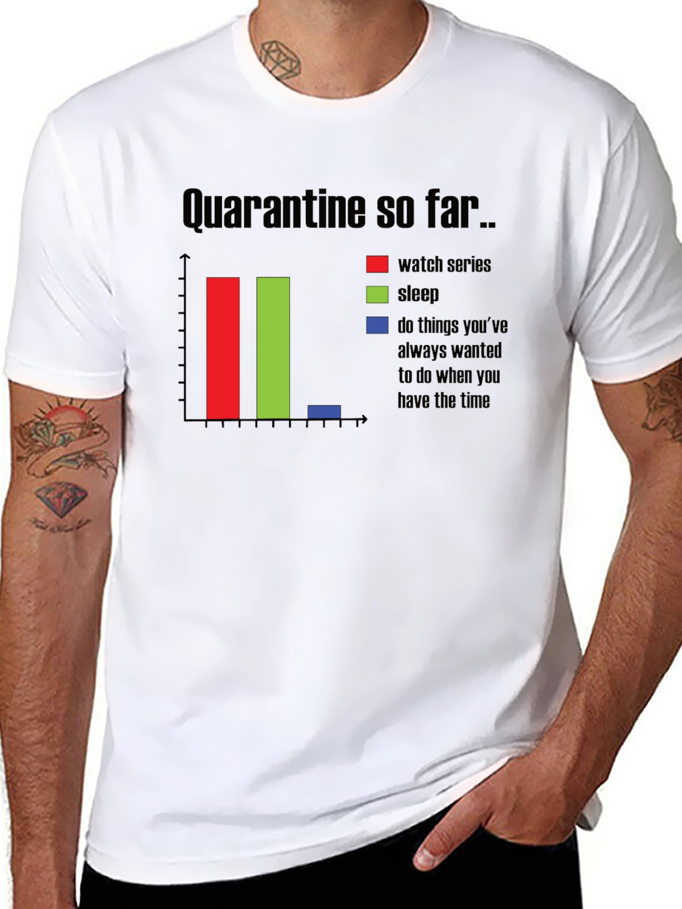 Quarantine Black T-Shirt - Watch Series Sleep Free Time