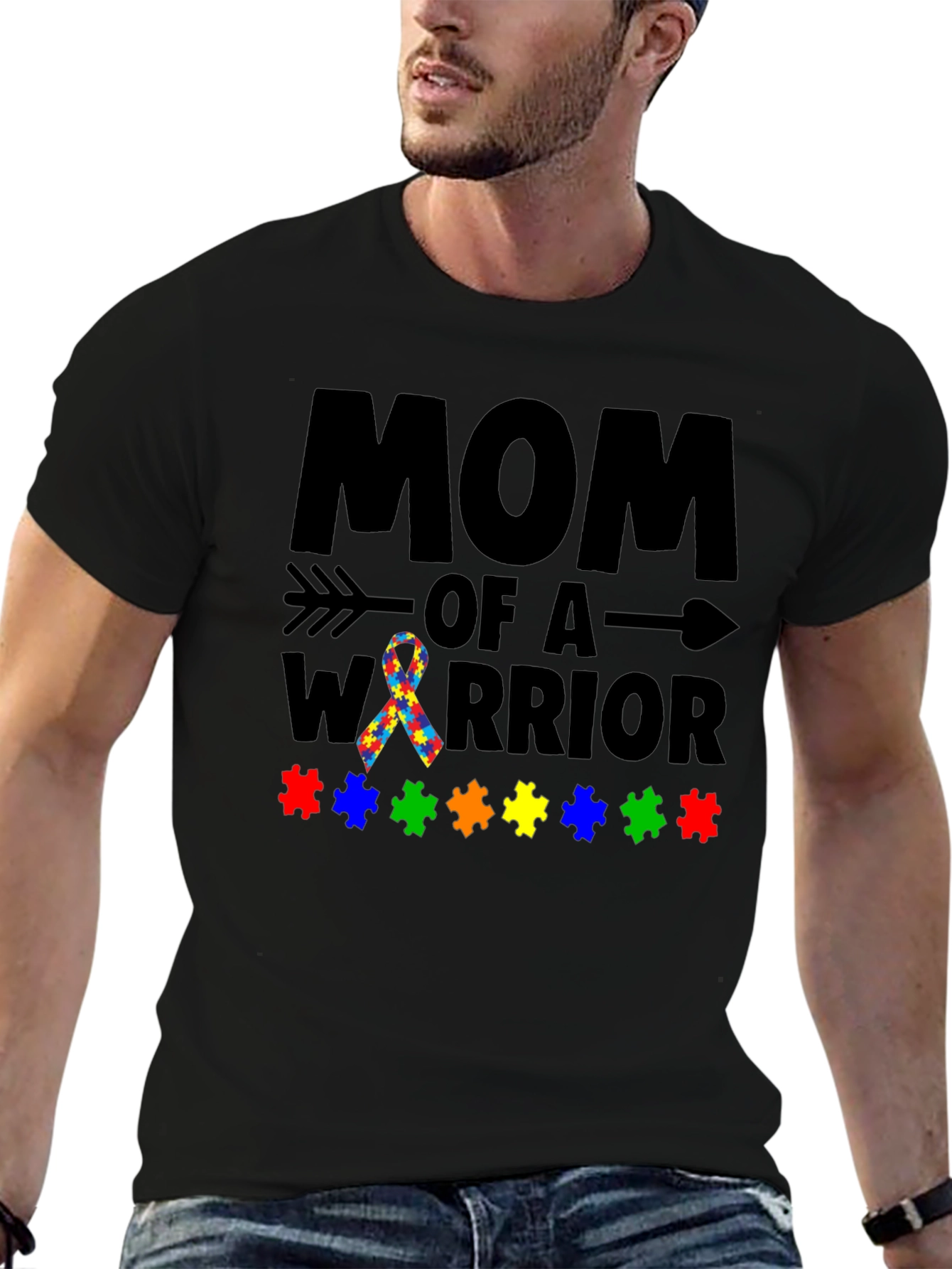 Mom of a Warrior Autism Awareness T-Shirt