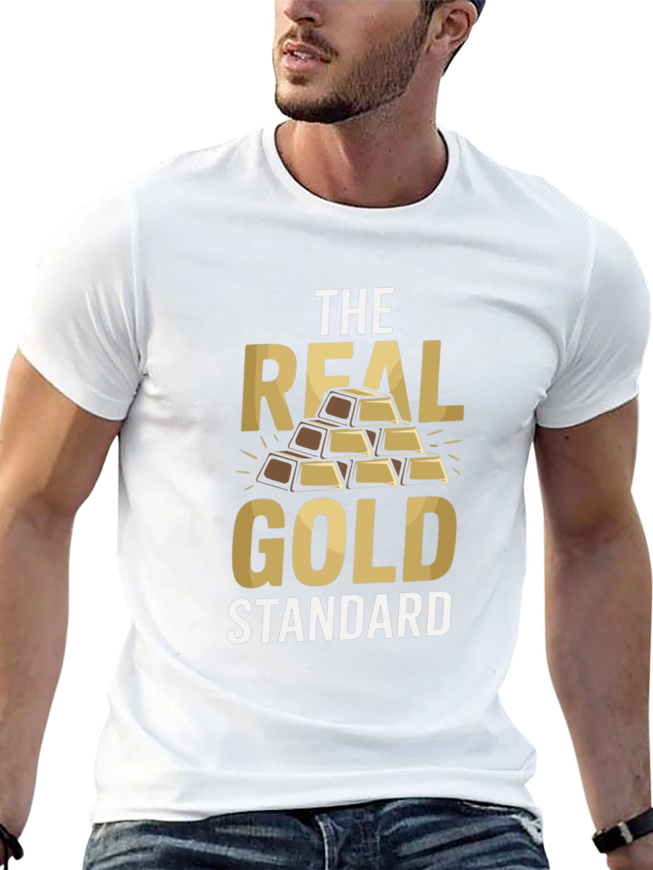 The Real Gold Standard Mens Black T-Shirt