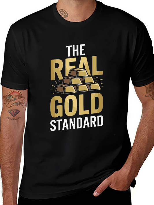The Real Gold Standard Mens Black T-Shirt