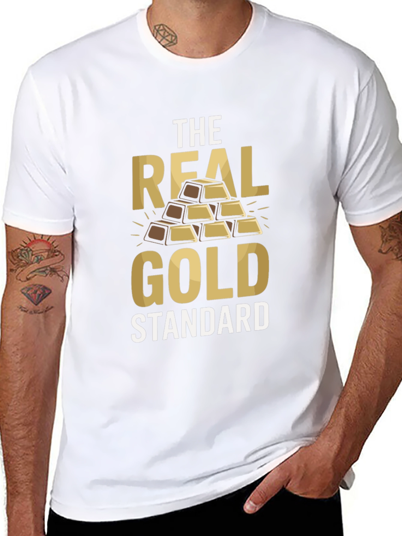 The Real Gold Standard Mens Black T-Shirt