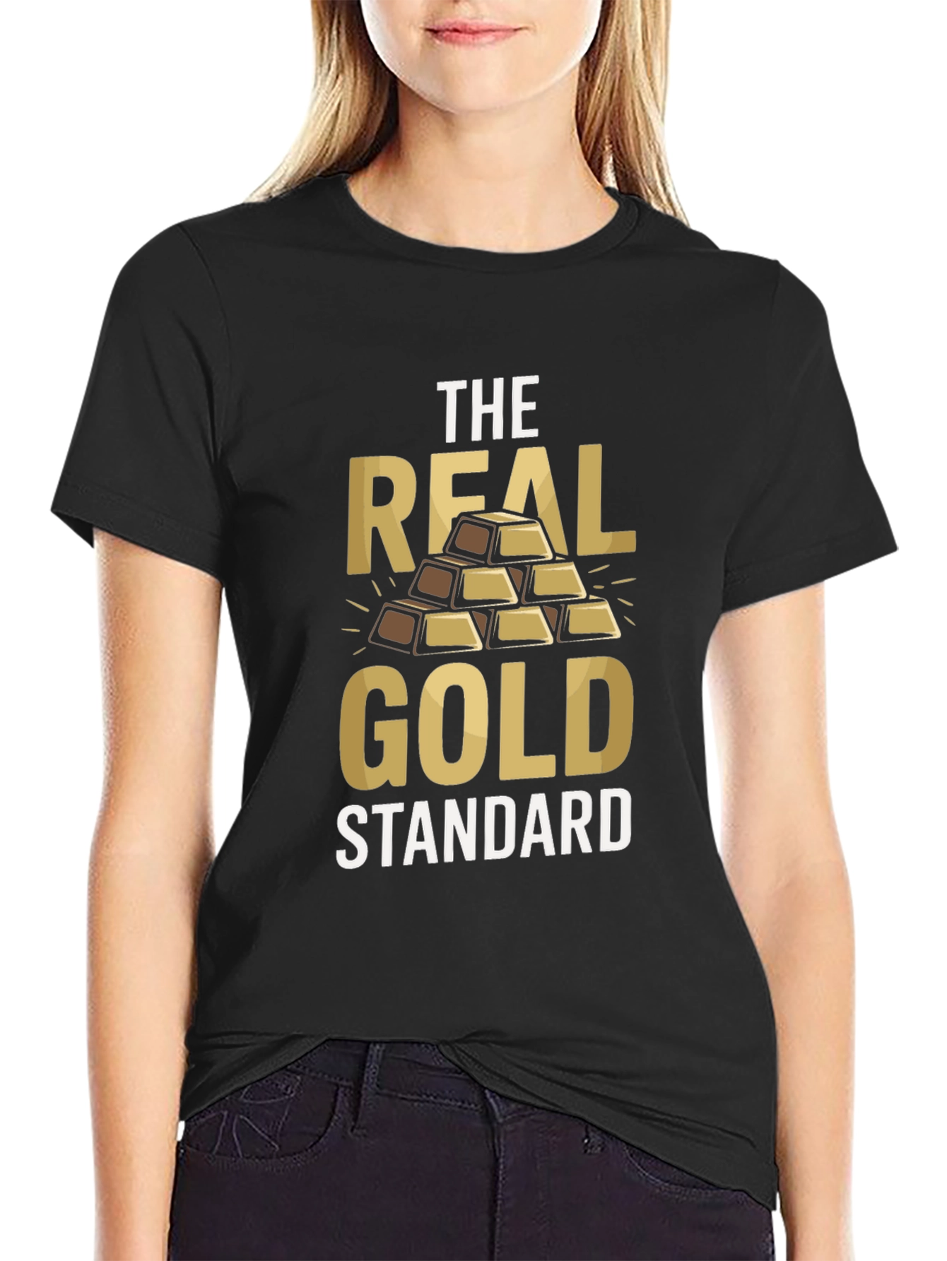 The Real Gold Standard Mens Black T-Shirt