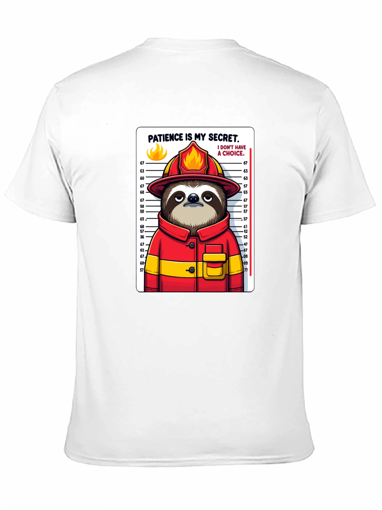 Sloth Firefighter T-Shirt - Patience is My Secret Tee