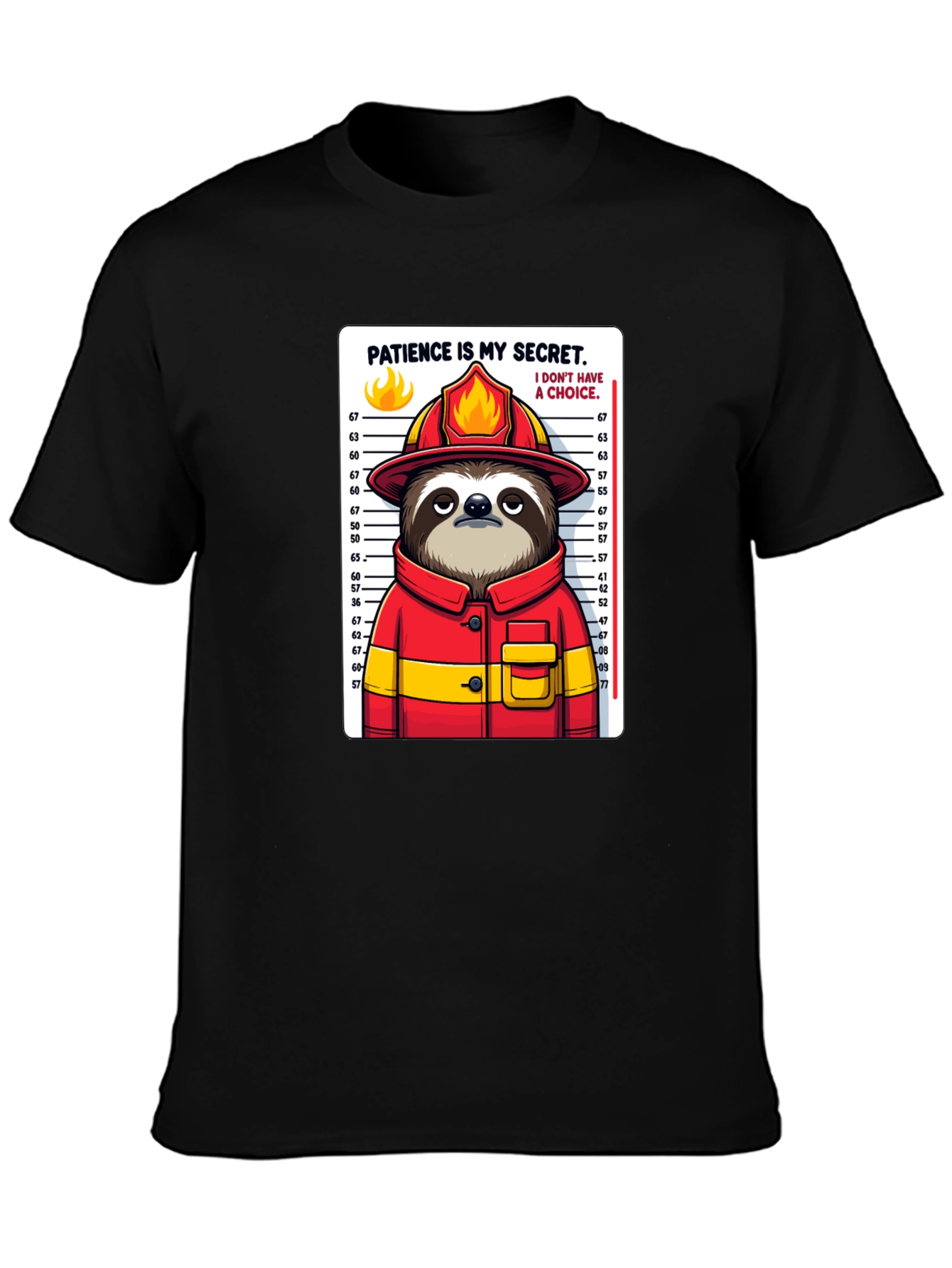 Sloth Firefighter T-Shirt - Patience is My Secret Tee