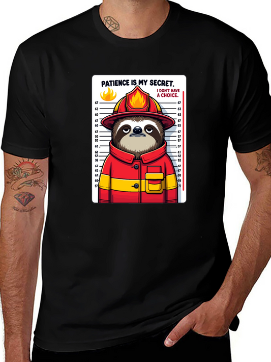Sloth Firefighter T-Shirt - Patience is My Secret Tee