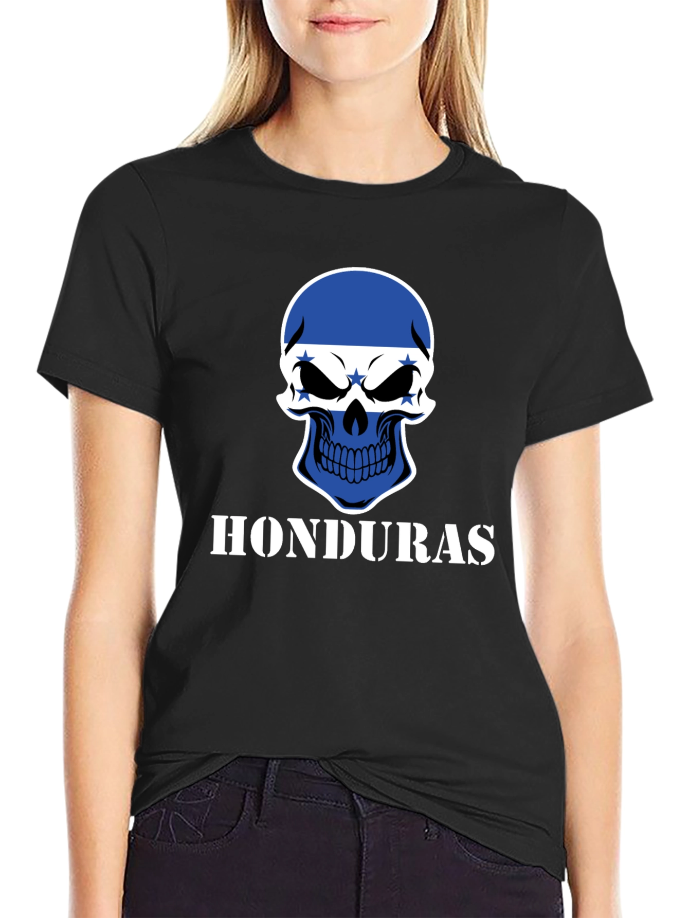 Honduras Skull T-Shirt - Graphic Print Tee