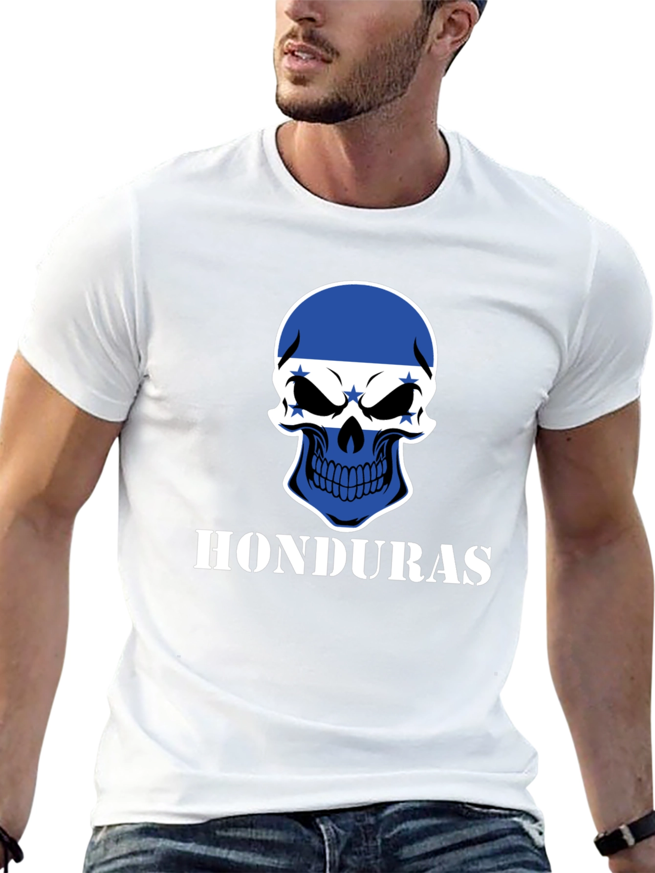 Honduras Skull T-Shirt - Graphic Print Tee