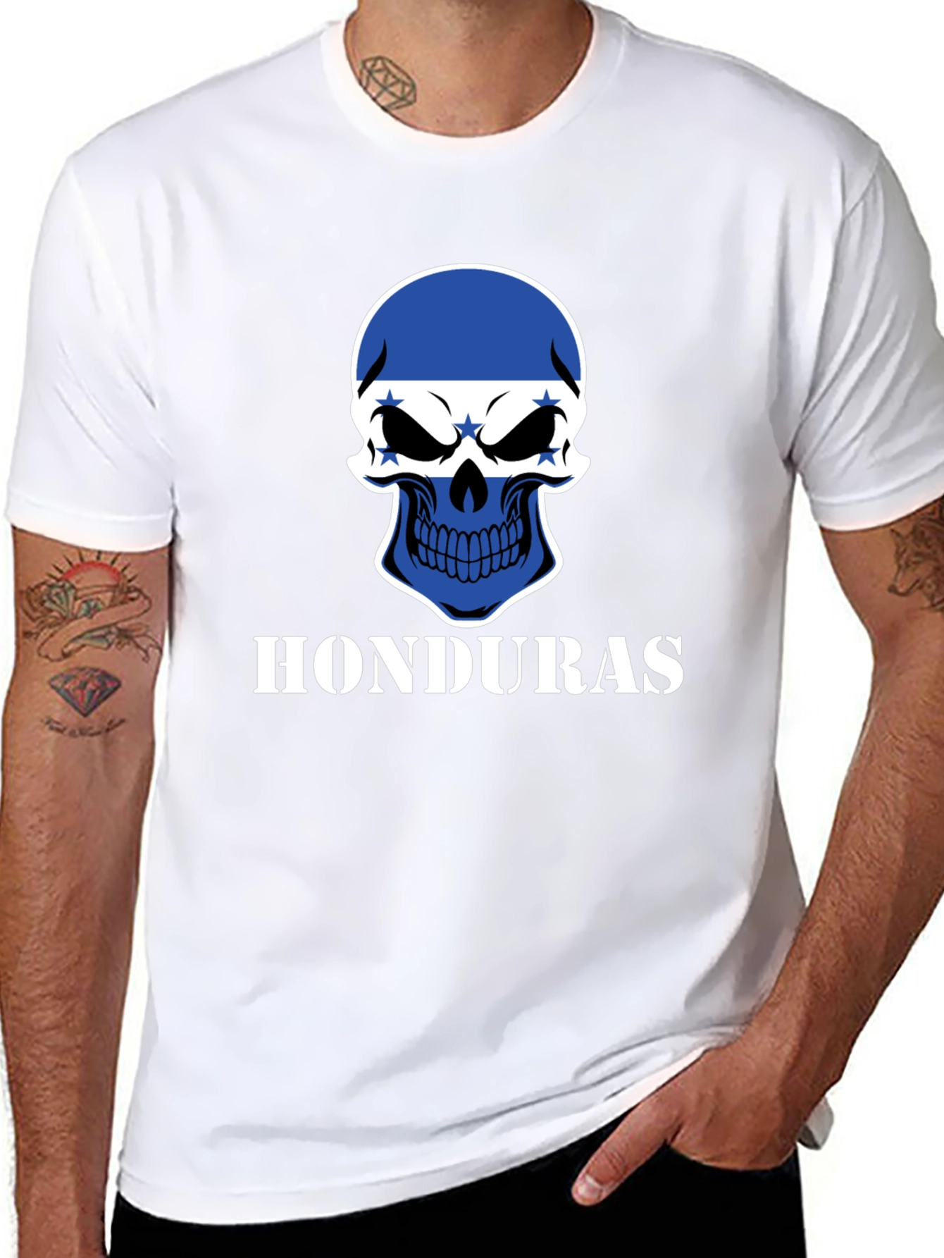 Honduras Skull T-Shirt - Graphic Print Tee