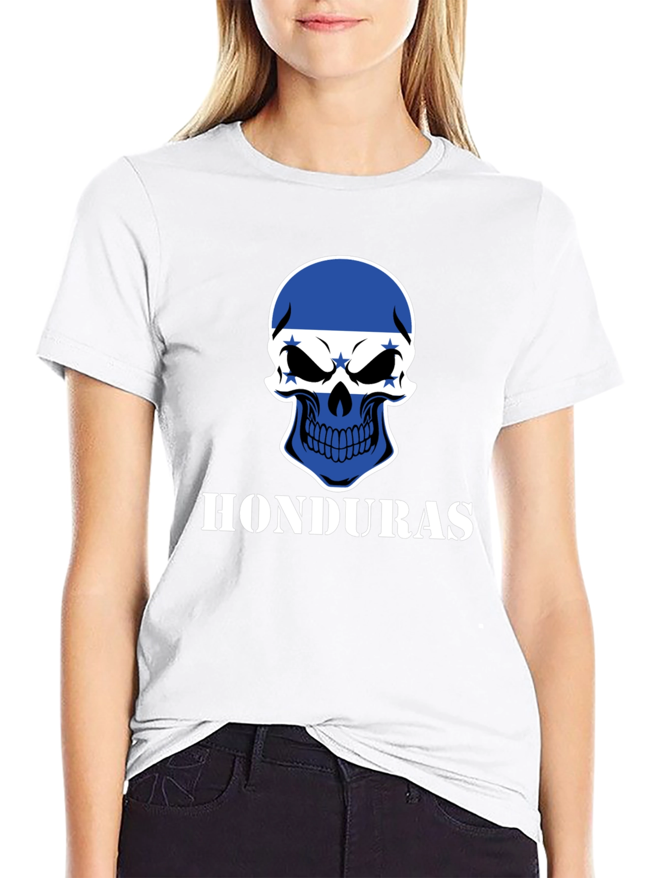 Honduras Skull T-Shirt - Graphic Print Tee