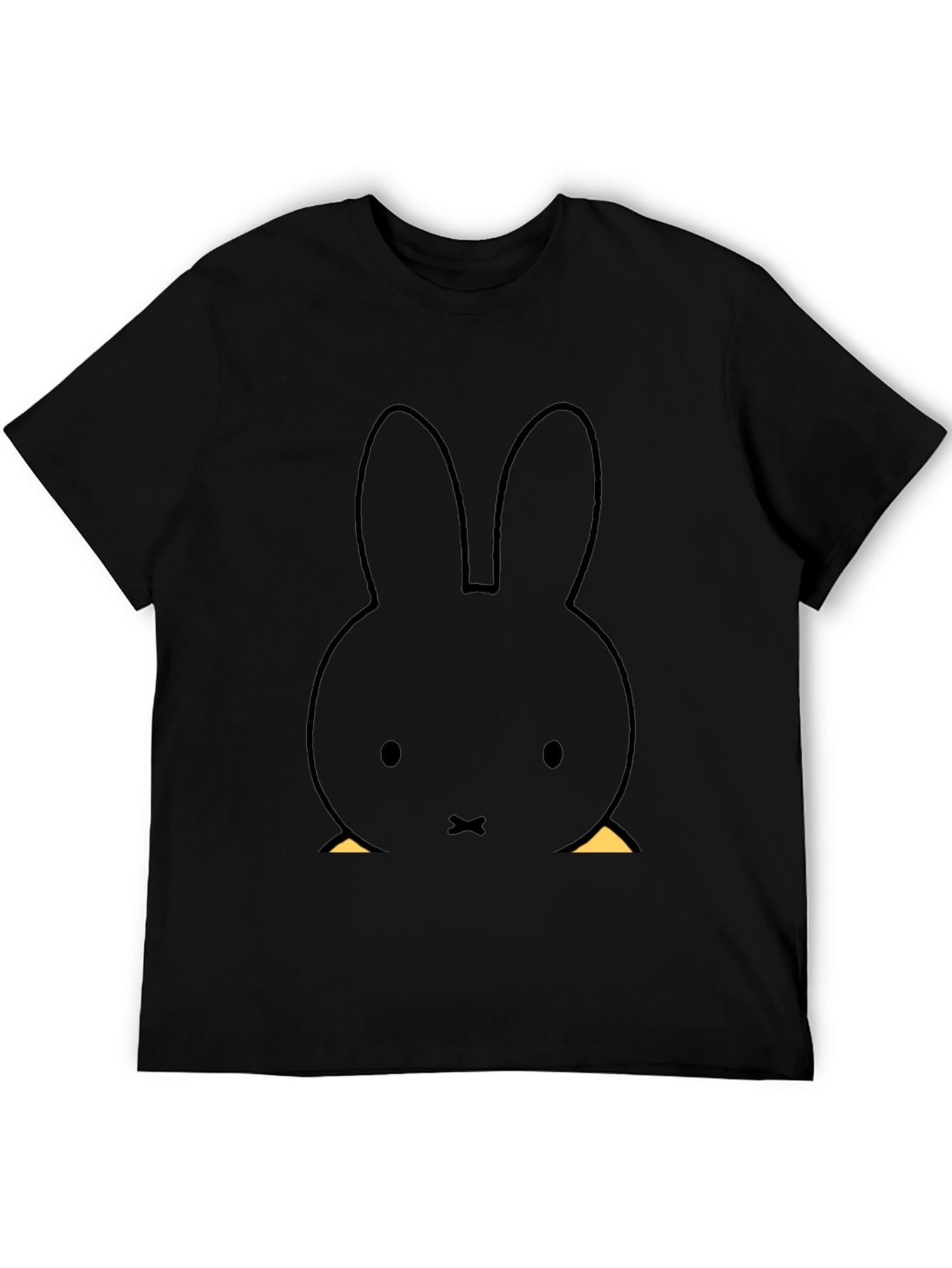 Miffy Bunny Graphic Tee - Unisex Black T-Shirt