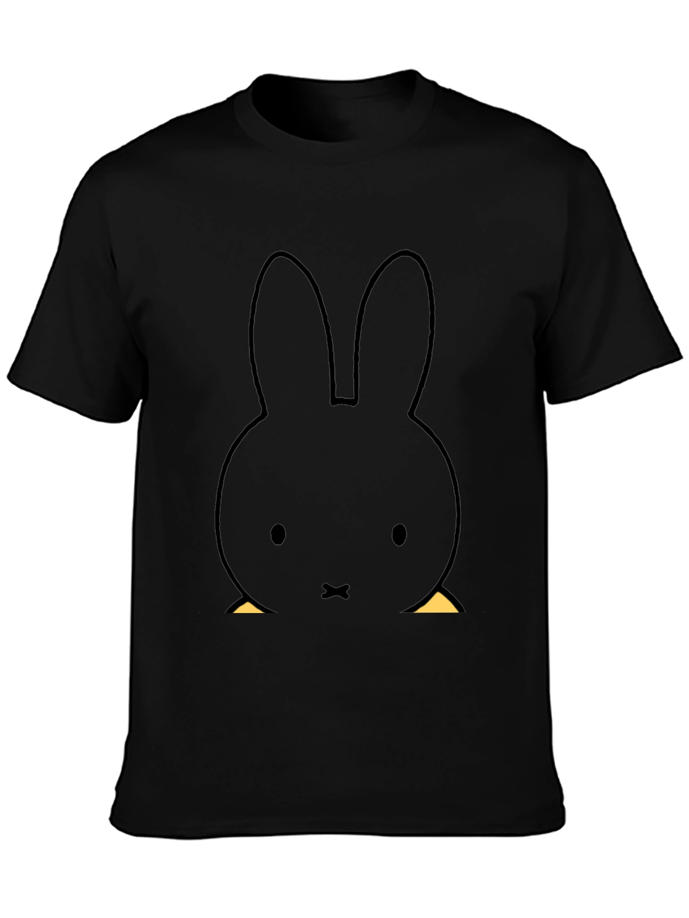 Miffy Bunny Graphic Tee - Unisex Black T-Shirt