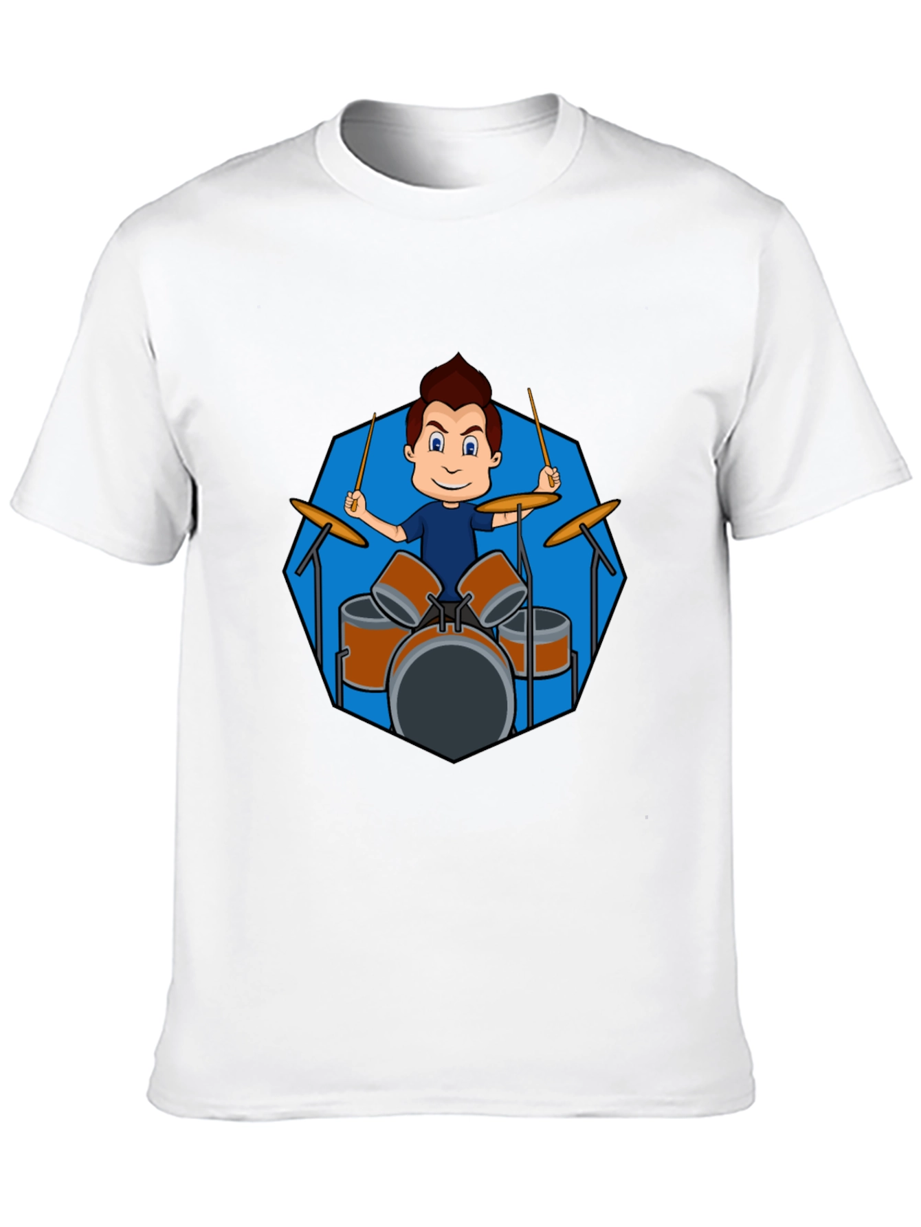 Drummer Boy Graphic Black T-Shirt