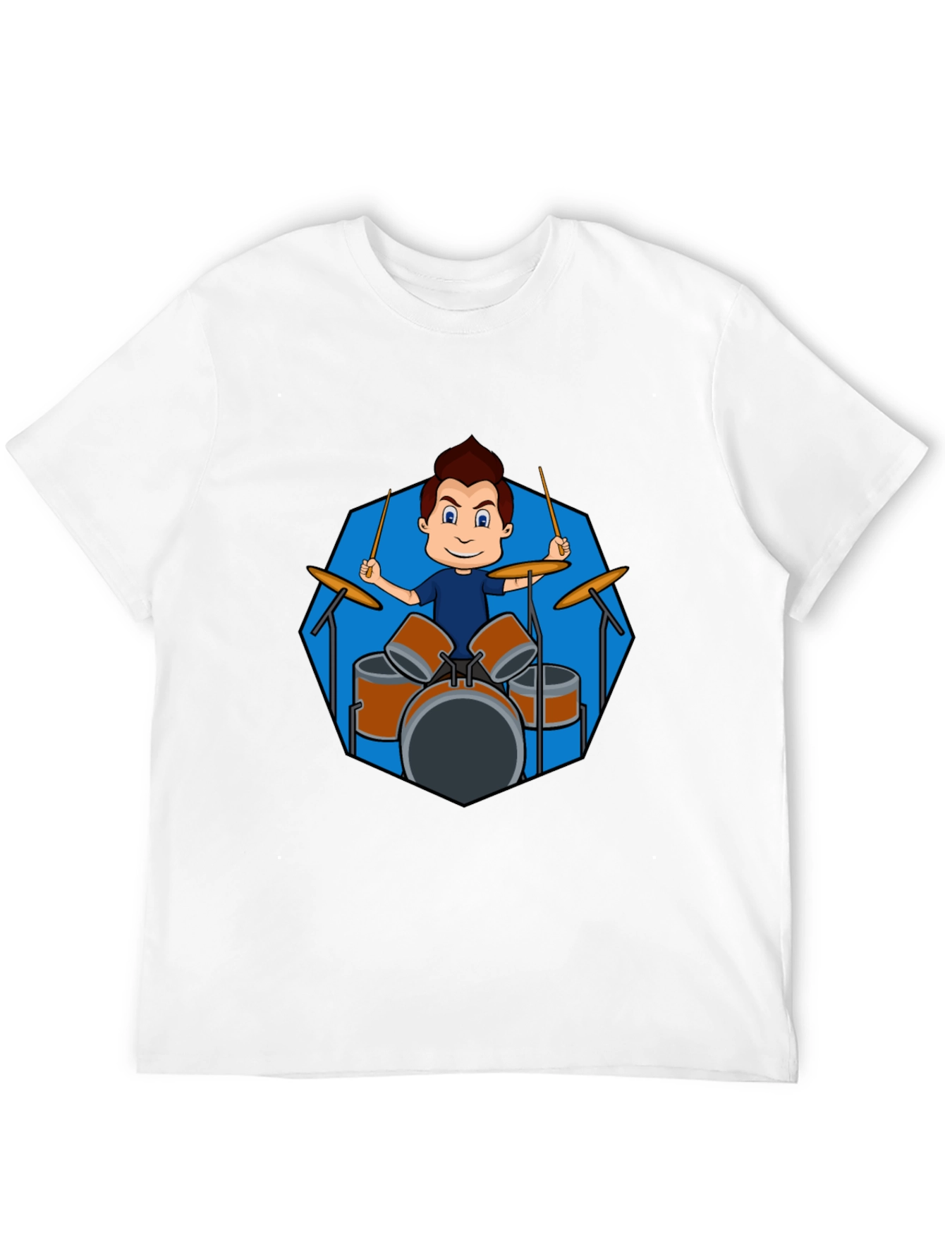 Drummer Boy Graphic Black T-Shirt