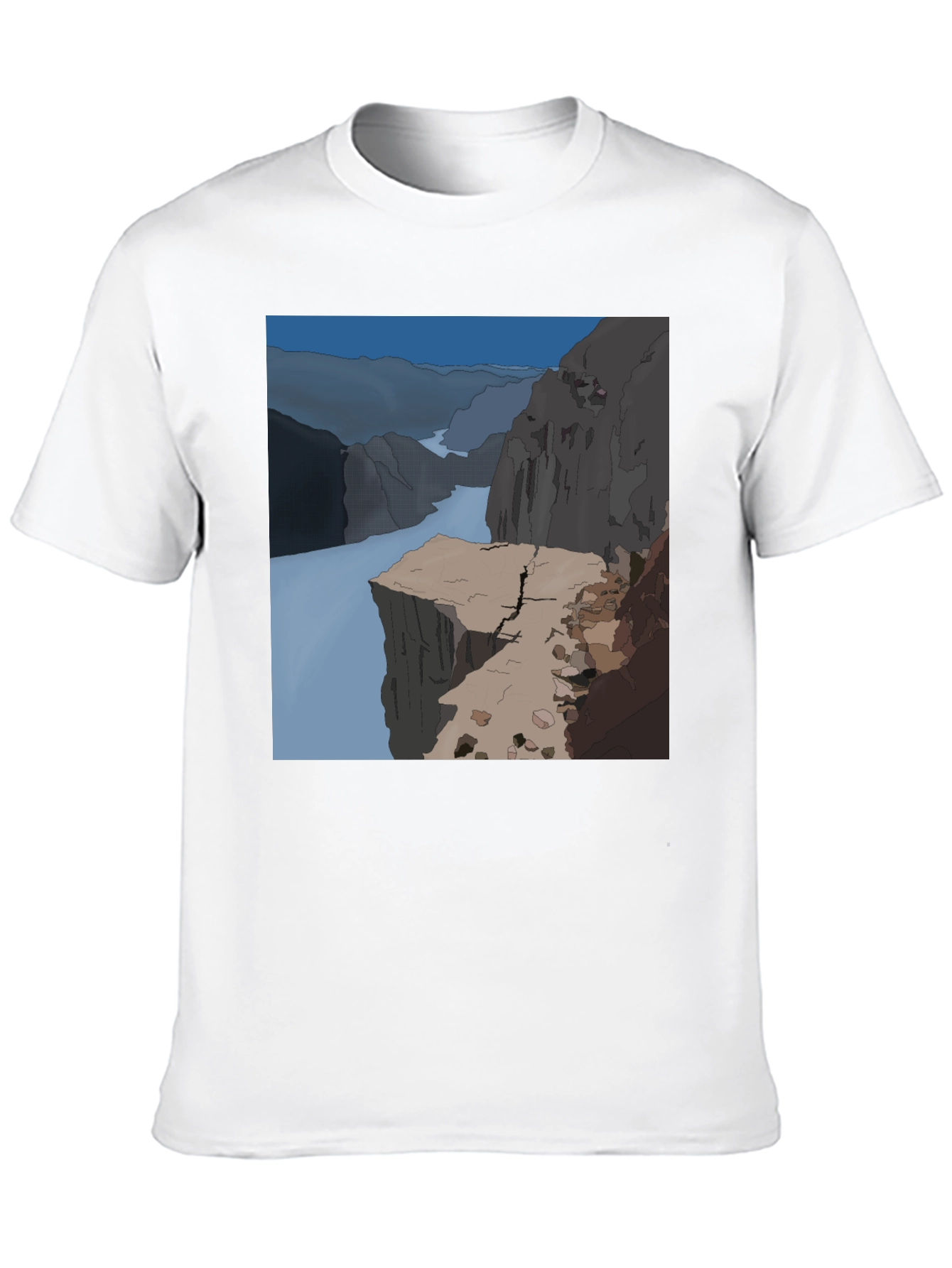 Cliffside T-Shirt - Black Cotton Graphic Tee