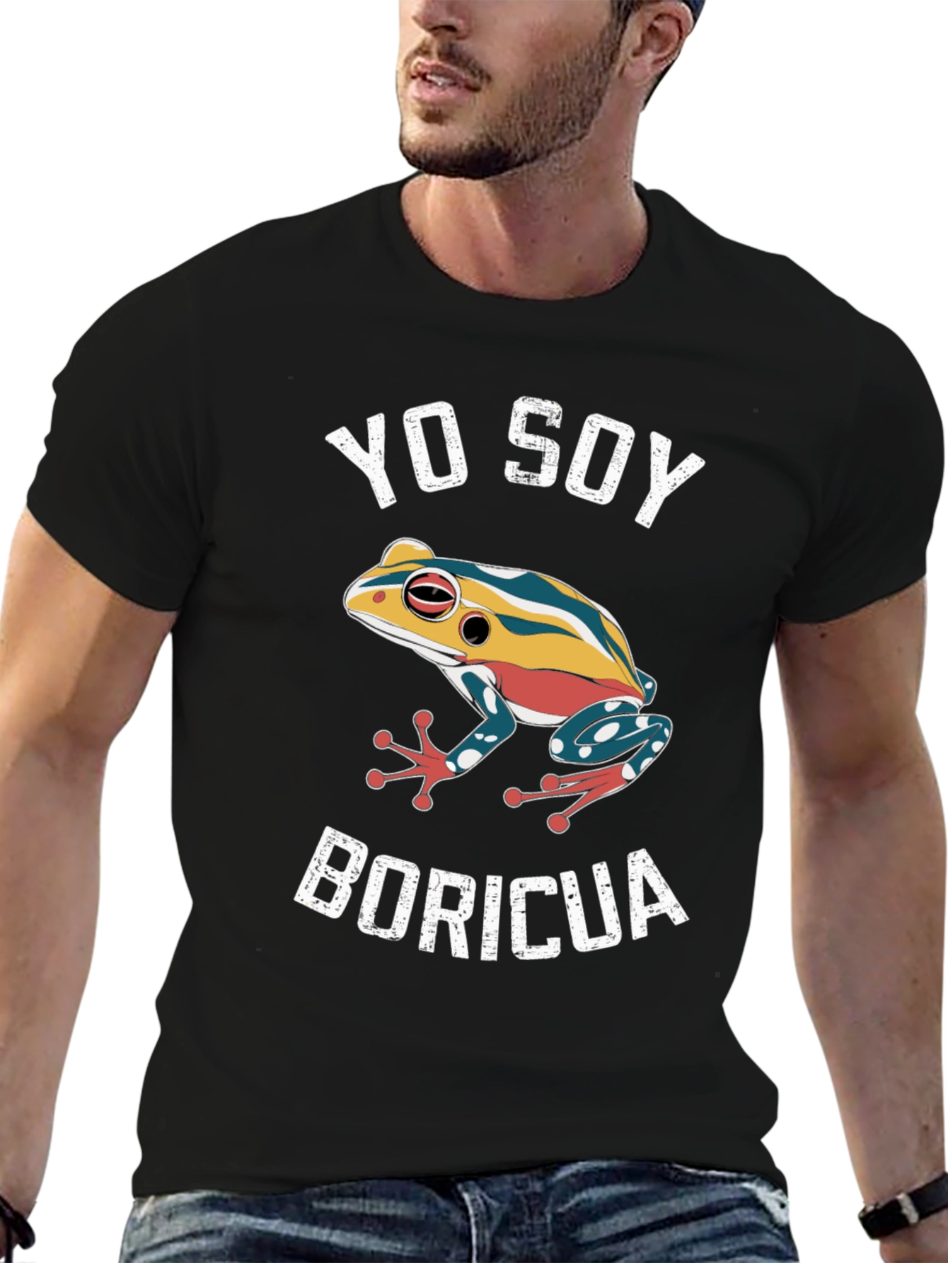 Yo Soy Boricua Frog Graphic T-Shirt