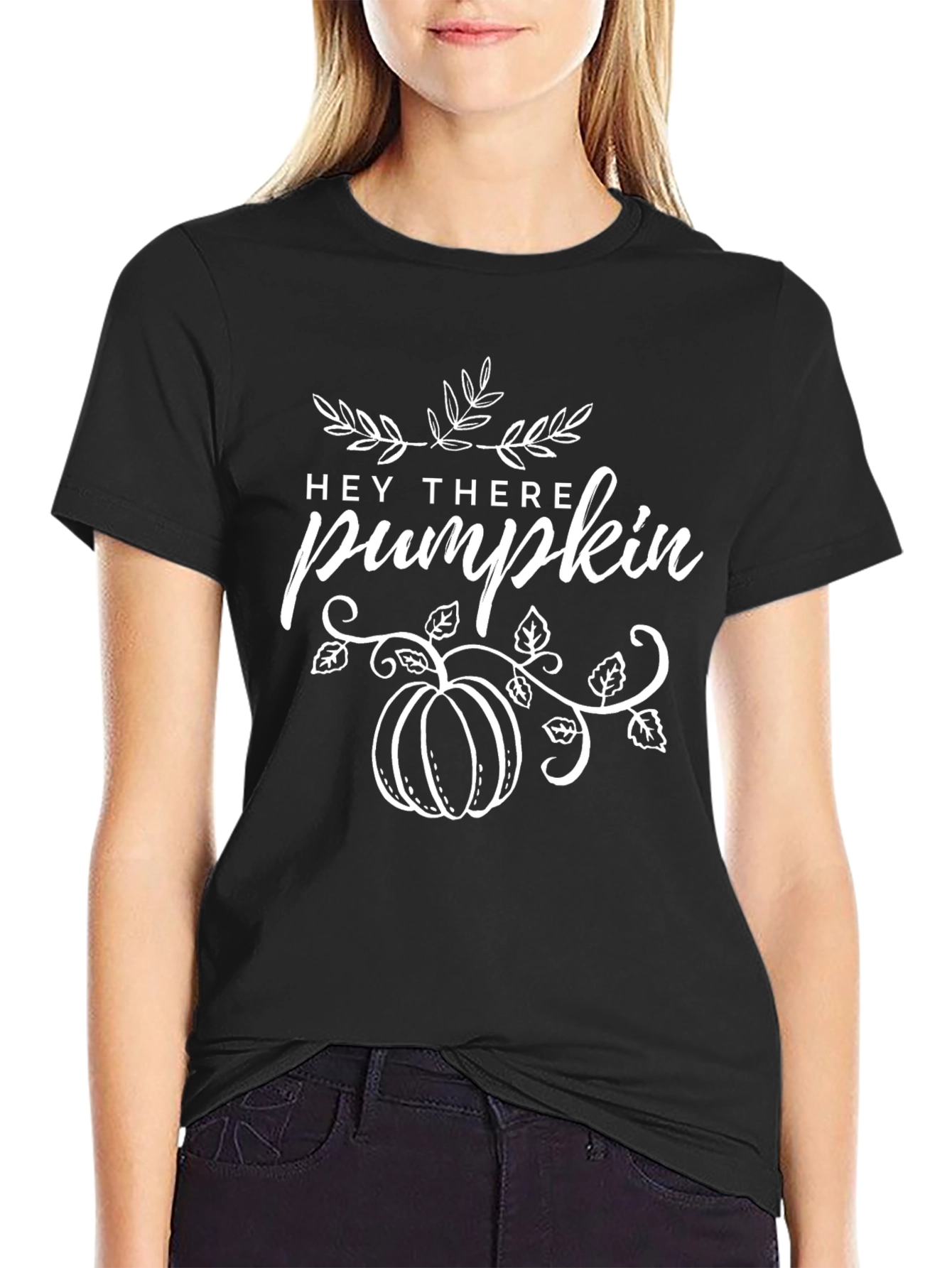 Hey There Pumpkin Black T-Shirt