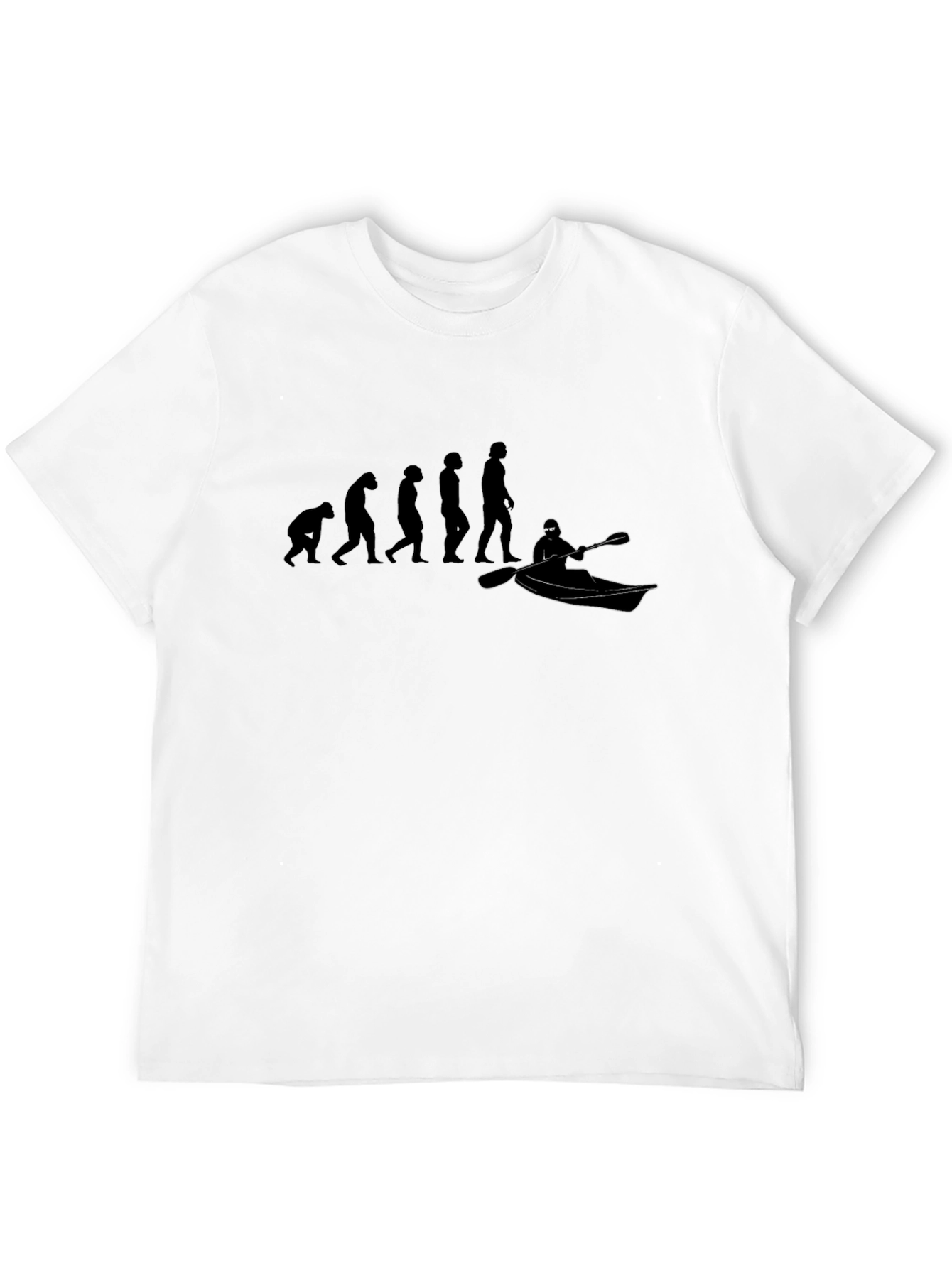 Evolution of Kayaking T-Shirt - Black Cotton Tee