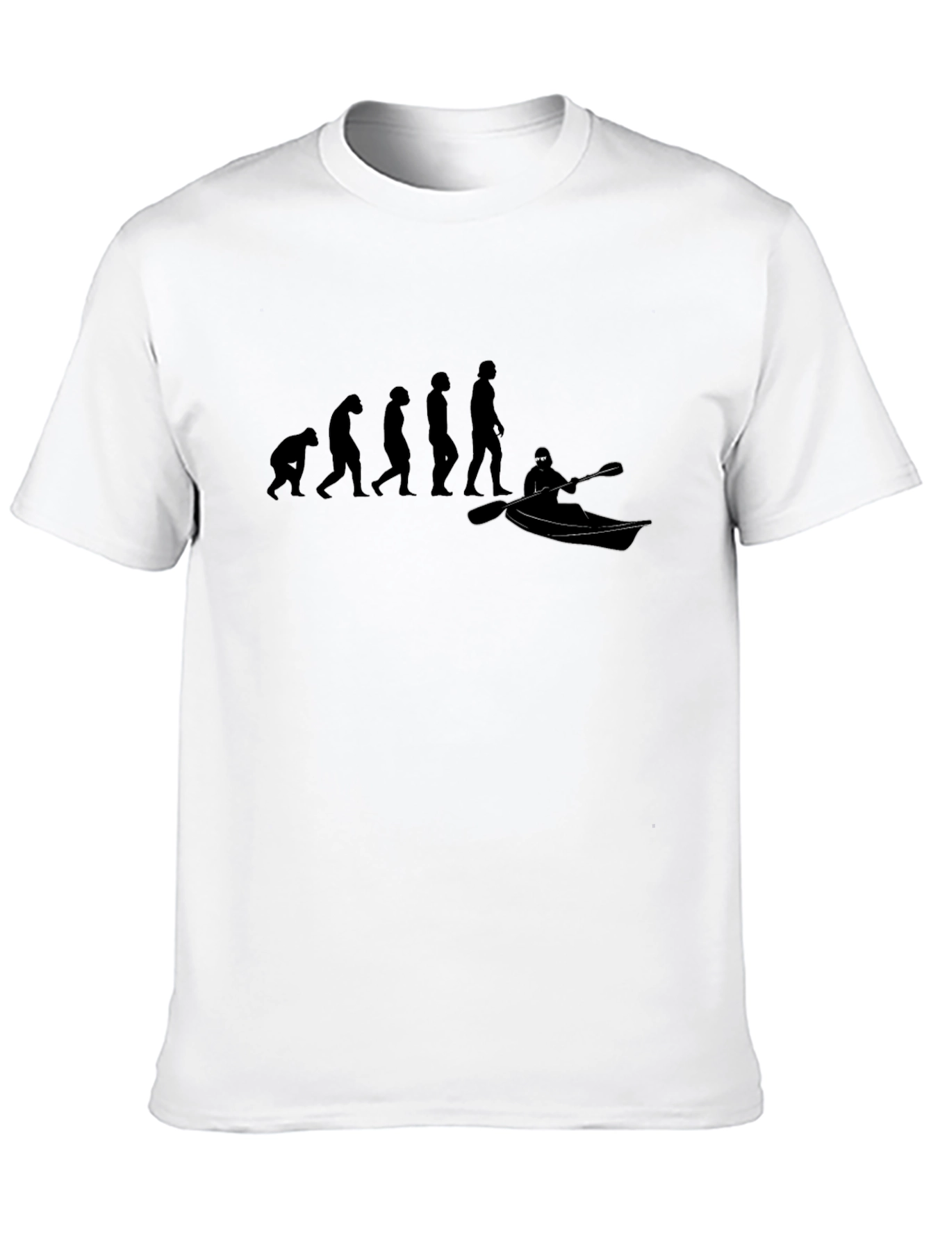 Evolution of Kayaking T-Shirt - Black Cotton Tee