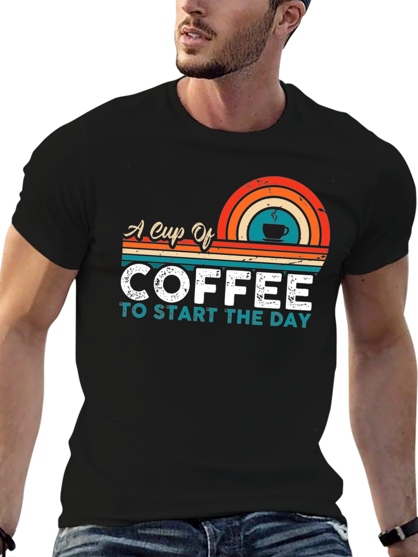 Retro Coffee T-Shirt - Start Your Day Right