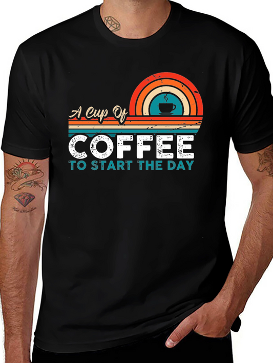 Retro Coffee T-Shirt - Start Your Day Right