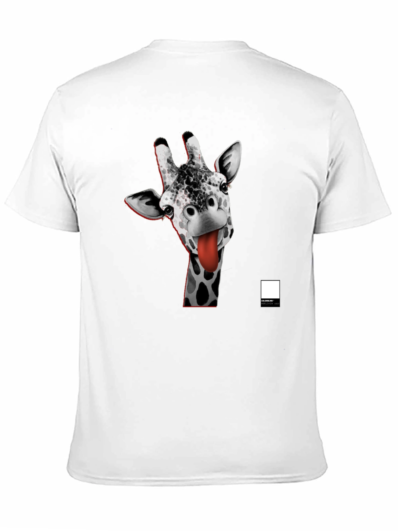 Funny Giraffe Tongue T-Shirt - Black