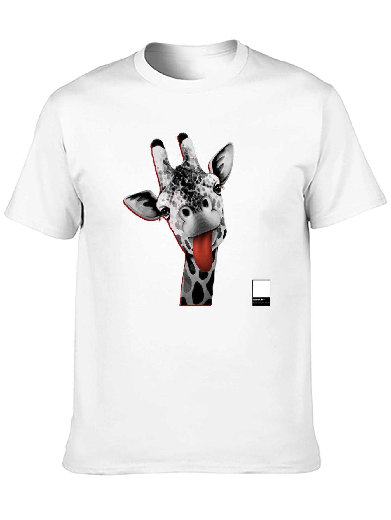 Funny Giraffe Tongue T-Shirt - Black