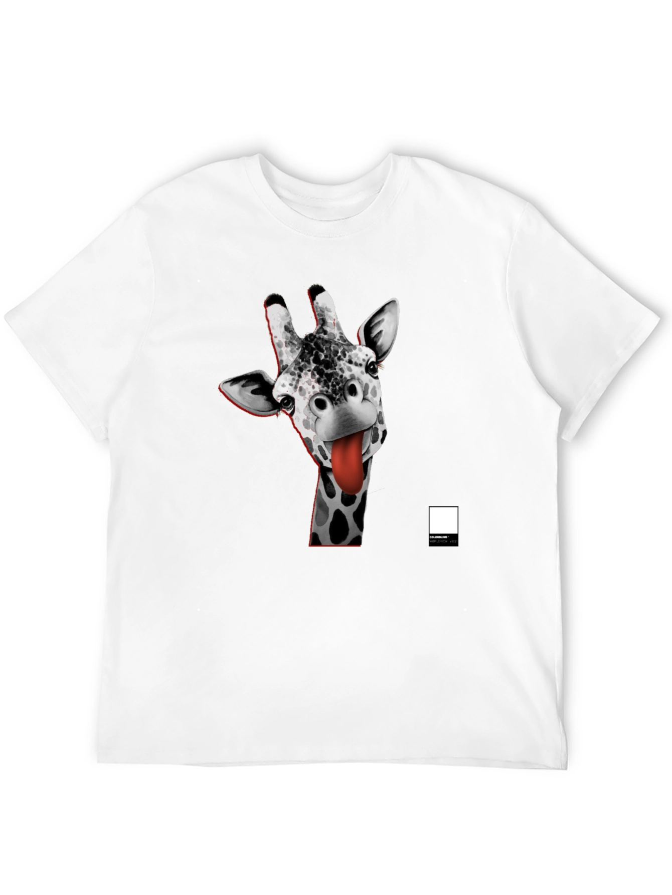 Funny Giraffe Tongue T-Shirt - Black