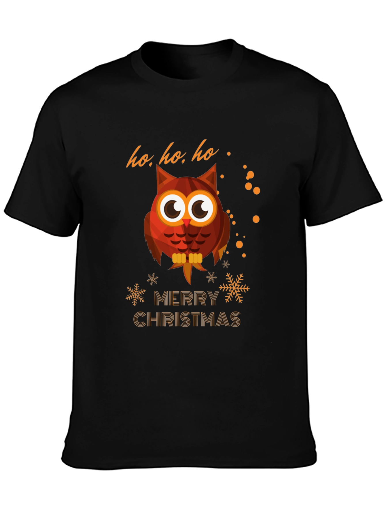 Owl Merry Christmas Graphic T-Shirt