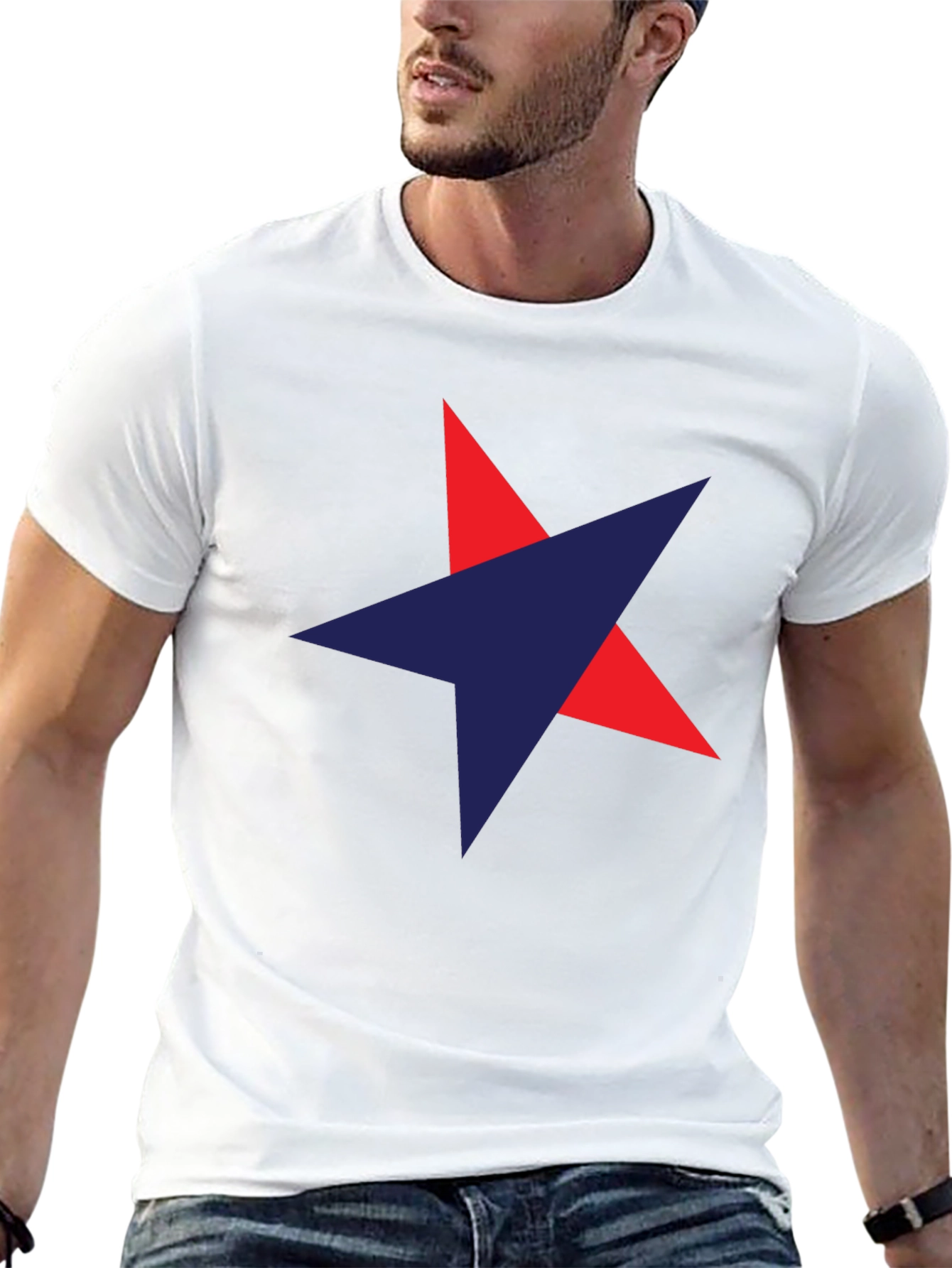 Star Graphic Mens Black T-Shirt