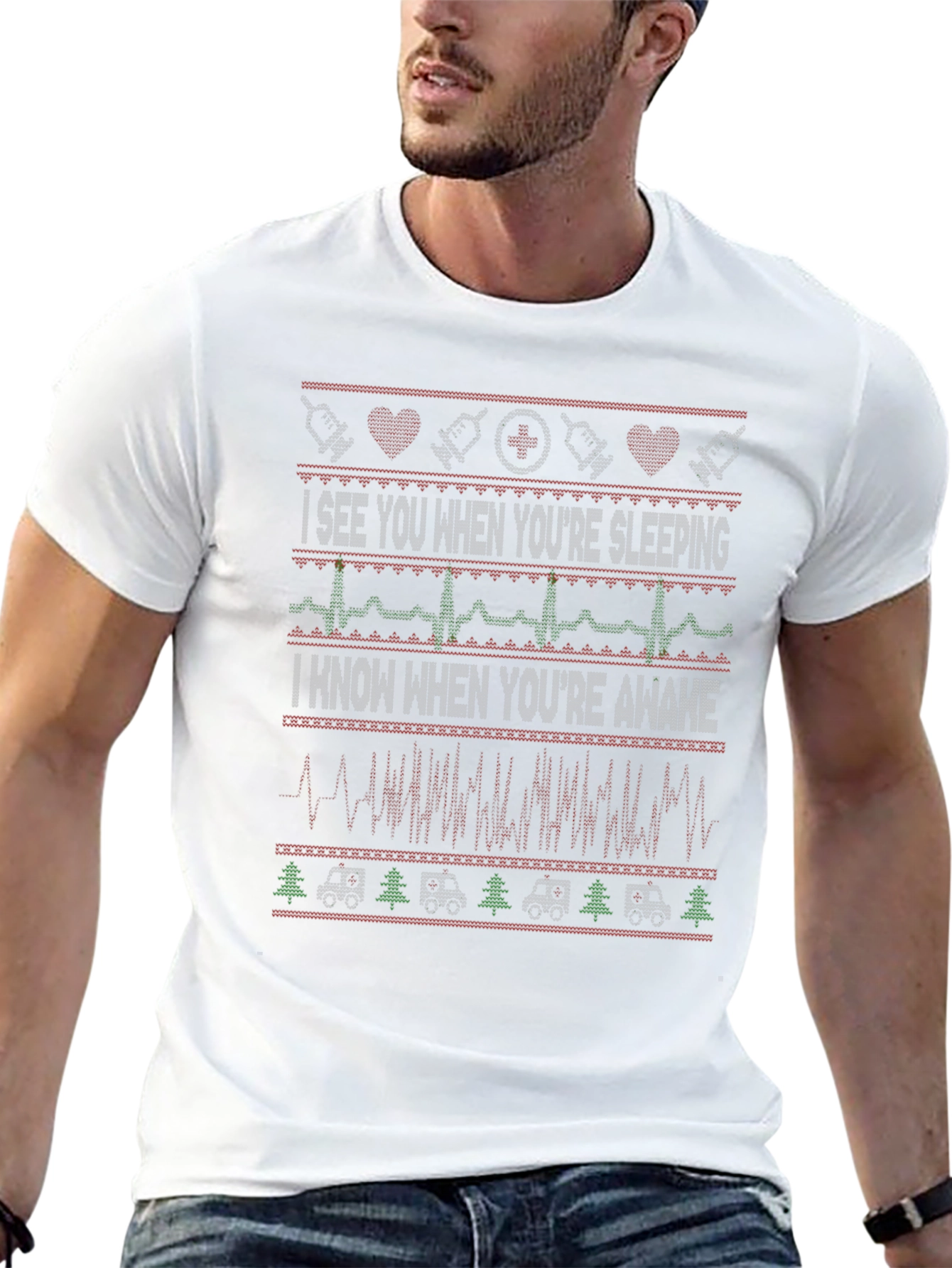 Funny Christmas Medical Ugly Sweater T-Shirt