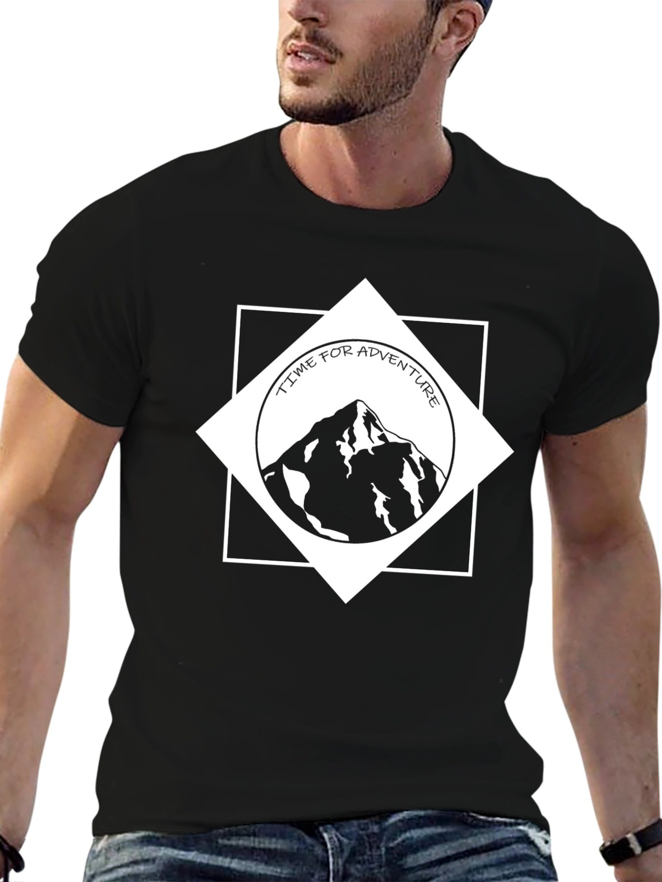 Adventure Time Mountain Graphic Tee - Black