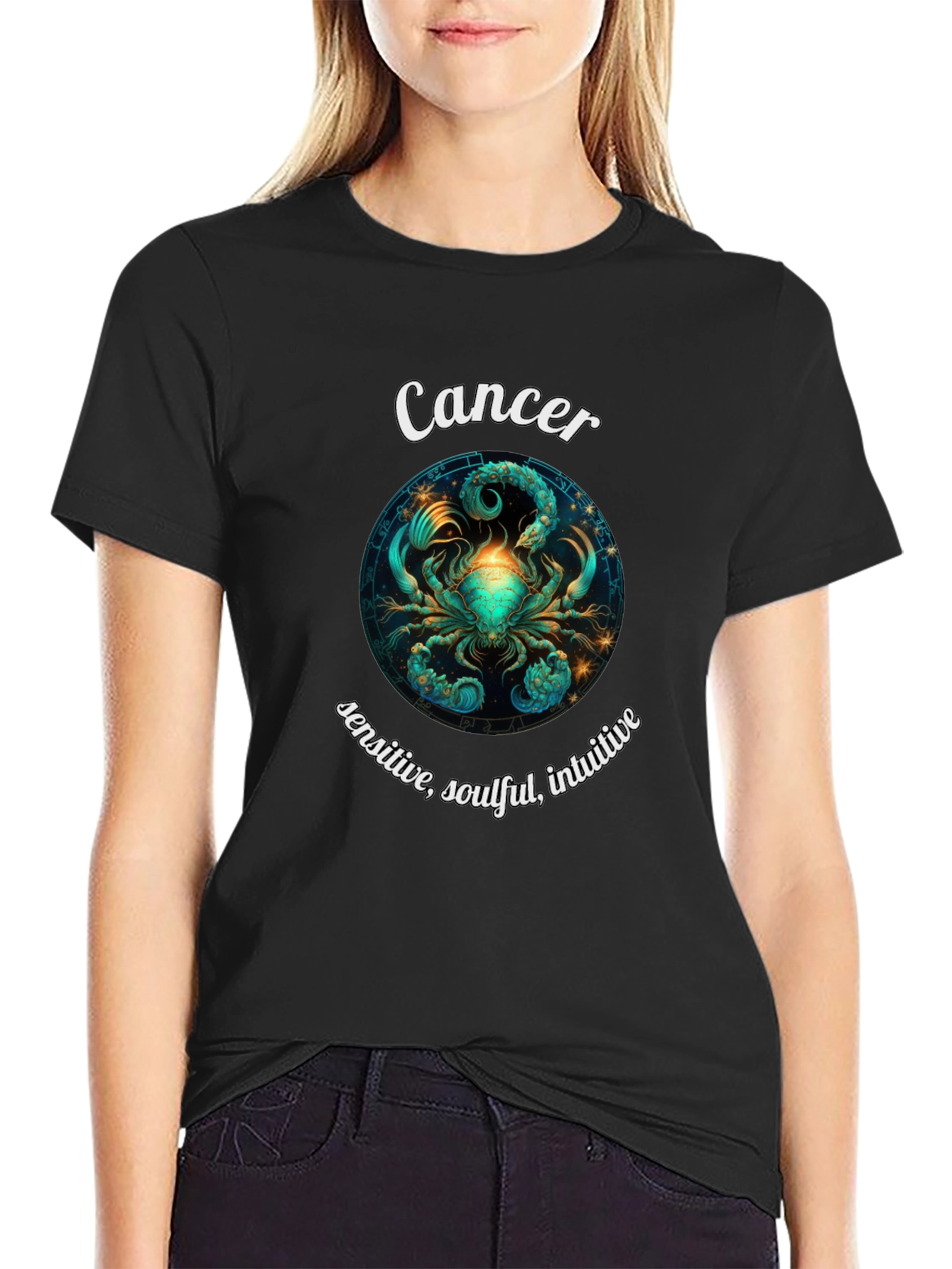 Cancer Zodiac T-Shirt - Sensitive Soulful Intuitive
