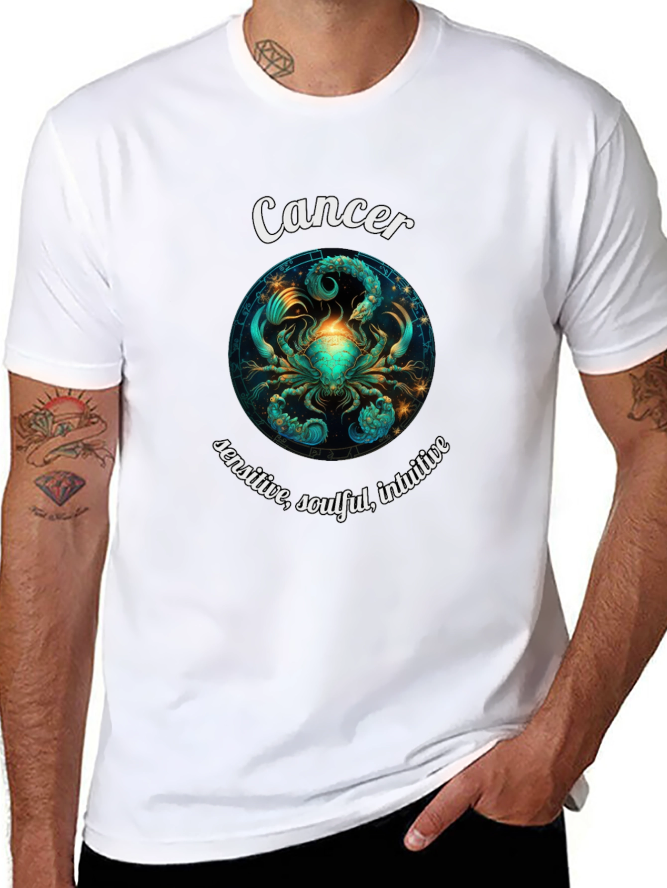 Cancer Zodiac T-Shirt - Sensitive Soulful Intuitive