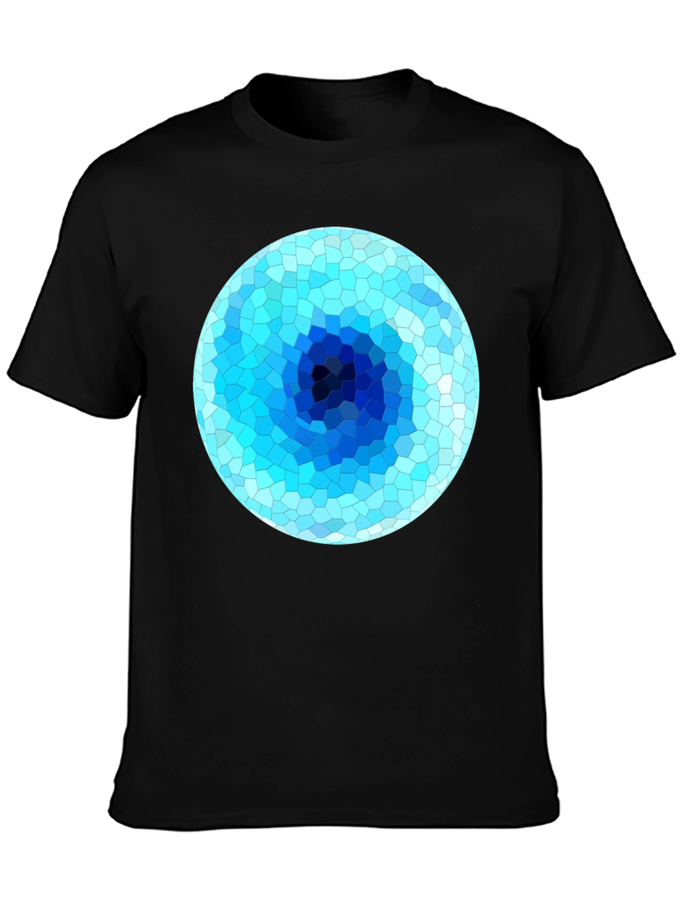 Abstract Geometric Blue Eye T-Shirt
