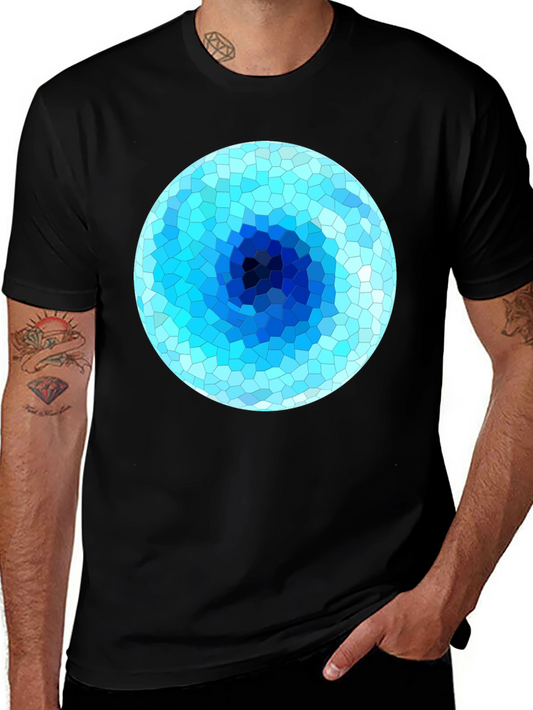 Abstract Geometric Blue Eye T-Shirt