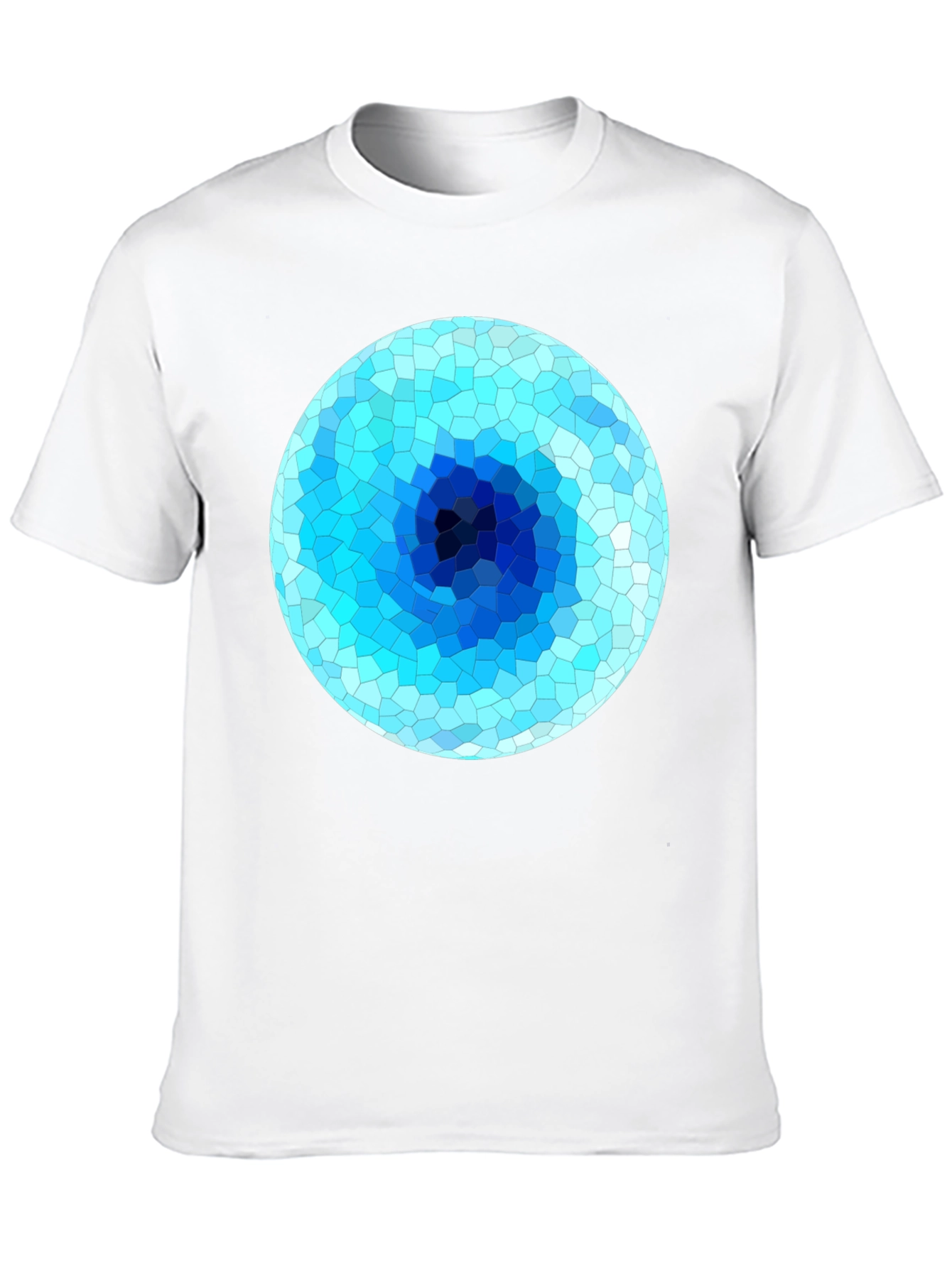 Abstract Geometric Blue Eye T-Shirt