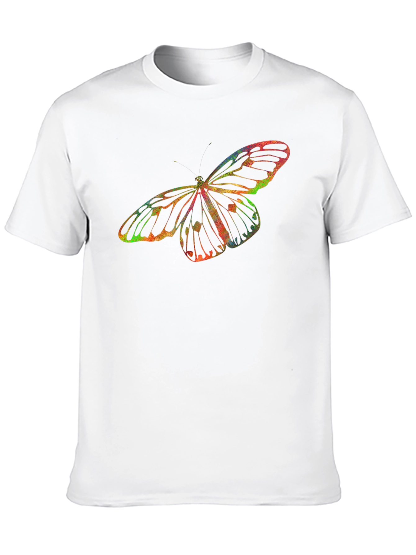 Butterfly Graphic Mens Black T-Shirt