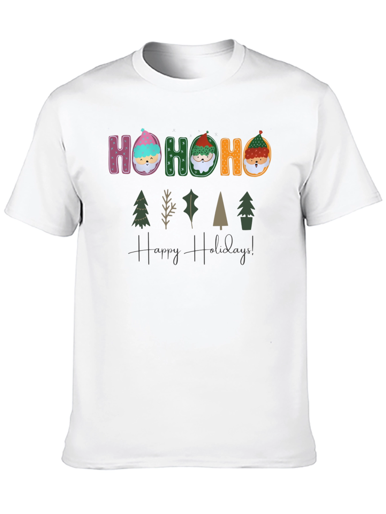 Festive Holiday T-Shirt with Ho Ho Ho Design